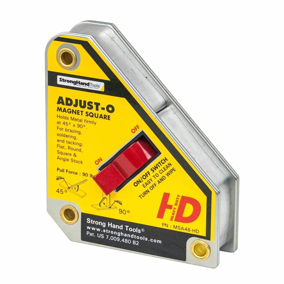 Strong Hand Tools MSA46-HD Adjust-O Imán cuadrado, 4.375 pulgadas x 3.75 pulgadas