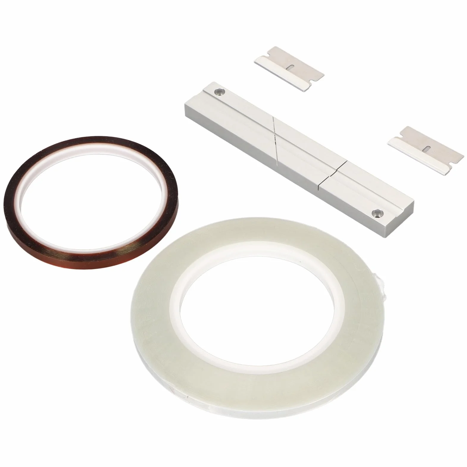 Akozon Kit de Bloques de Empalme de Cinta Akozon 1/4 Pulgada para Revoxsonido - Aleación de Aluminio con Cinta de Empalme, de Líder y Cuchillas de Medios para Grabadoras de Carrete a Carrete
