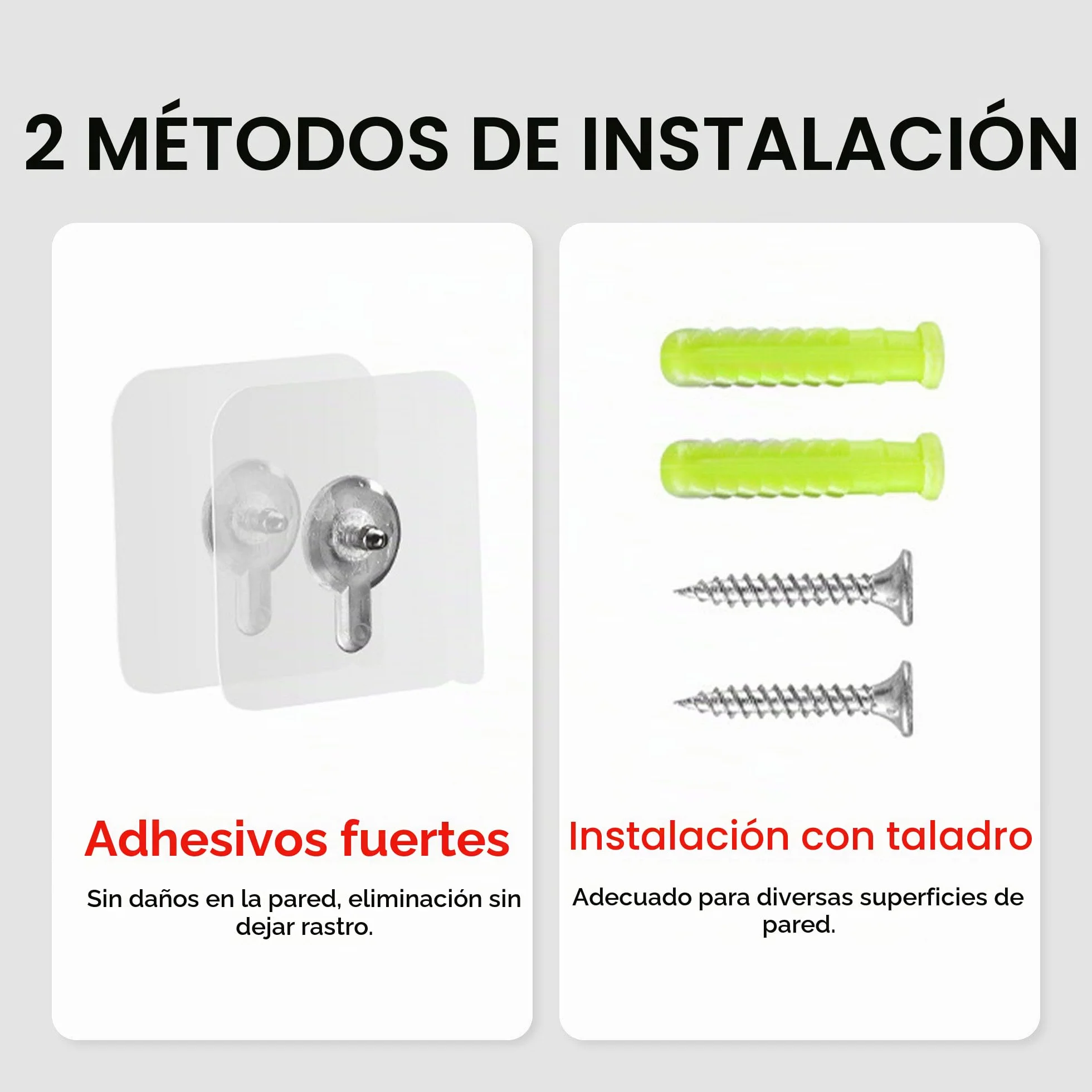 Portarrollos de Papel Higiénico de Acero Inoxidable, Autoadhesivos o Taladrar en Pared, Portarrollos de Papel Higiénico para Inodoro Baño Cocina (Plata, Estilo B)