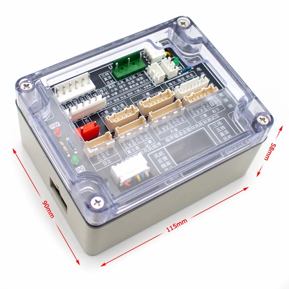 Comprobador de Motores de Ventilador de CC de 3 y 5 Cables para Aire Acondicionado, Protección contra Cortocircuitos y Ajuste de Velocidad para Diagnóstico de Motores HVAC