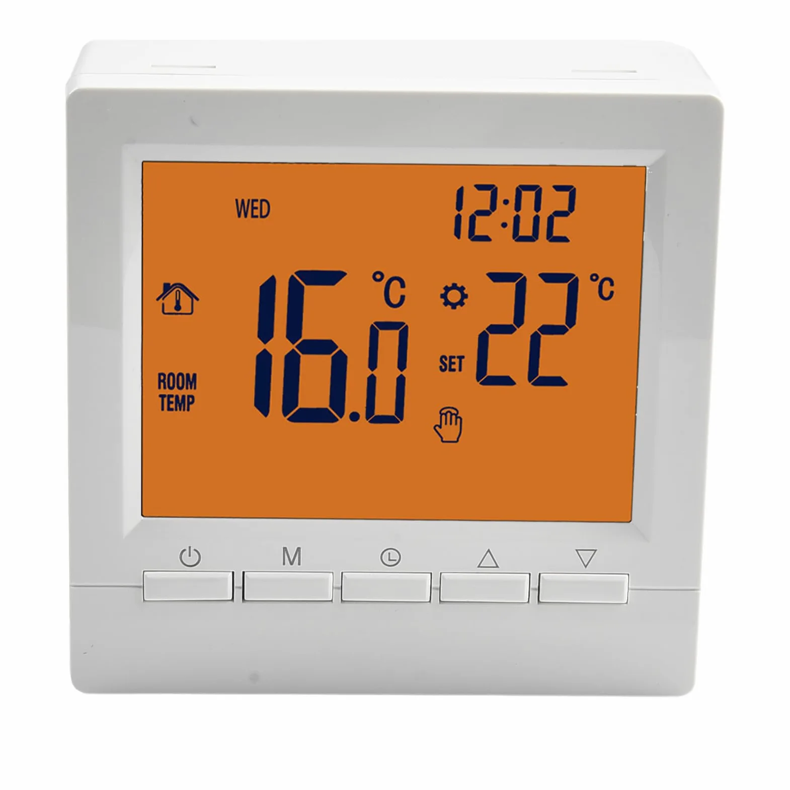 Termostato inteligente programable, termostato montado en la pared, calderas de gas, controlador de temperatura de calefacción con pantalla LCD grande, sin WiFi