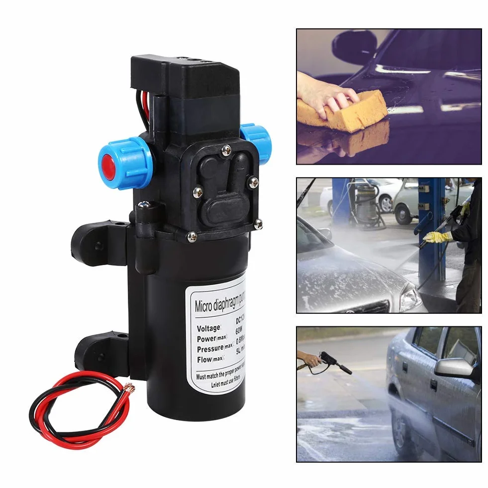 Bomba de agua automática de alta presión para caravana, barco, jardín, camión, barco, 12 V 60 W, 115 psi, 5 l/m