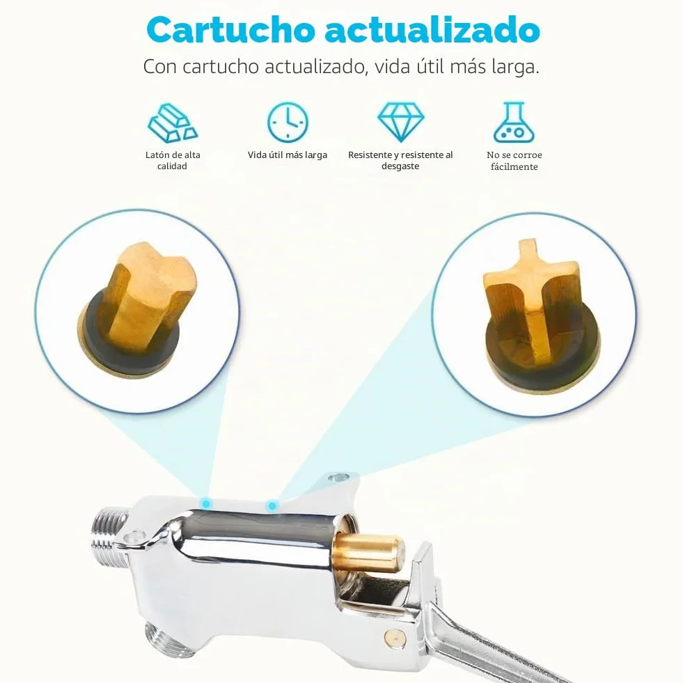 LukLoy Juego completo de pedal manos libres para grifo, con válvula de pie+salida+manguera flexible de 1 m y tornillos, para hospital, laboratorio, control de grifo con el pie