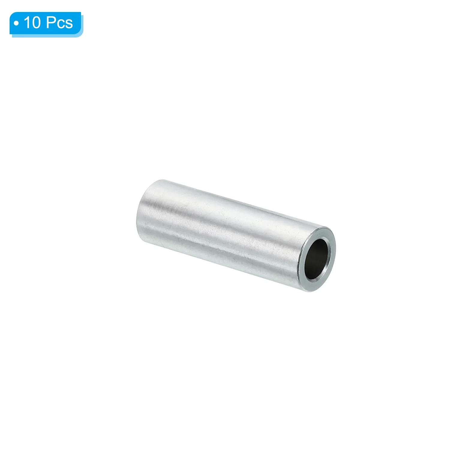 PATIKIL Separadores de Aluminio M6 10 Piezas Espaciadores Metálicos de Aluminio 6,2mm ID x 10mm OD x 30mm Longitud Aluminio Redondo Tornillo Separador Para Tornillos de 1/4" O M6