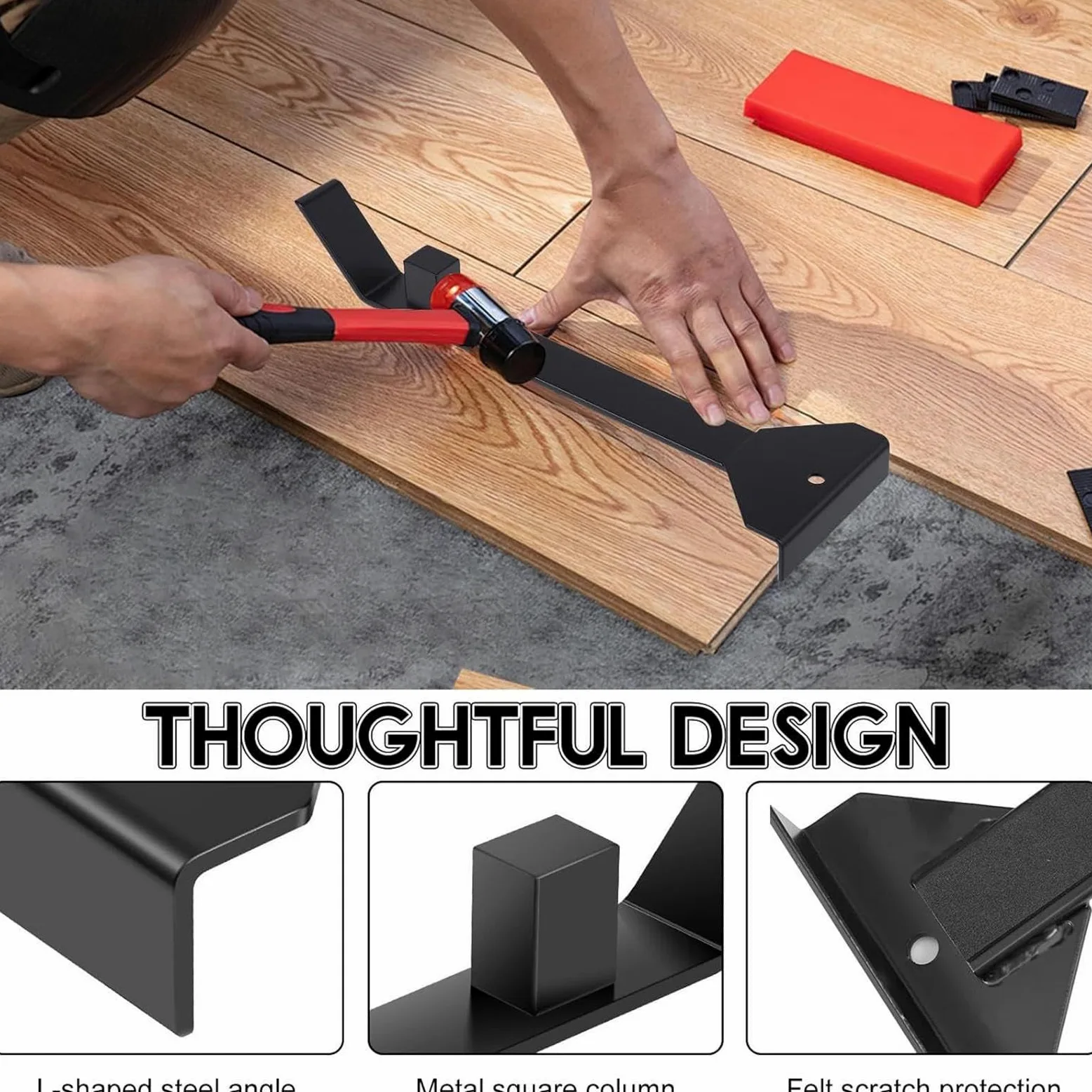 Barra De Tracción Para Piso De Madera | Herramienta De Palanca Para Instalación De Tablones | Palanca Laminada De Alta Resistencia | Para El Hogar, Industria, Oficina, Comercial, Balcón, Garaje, Dormi