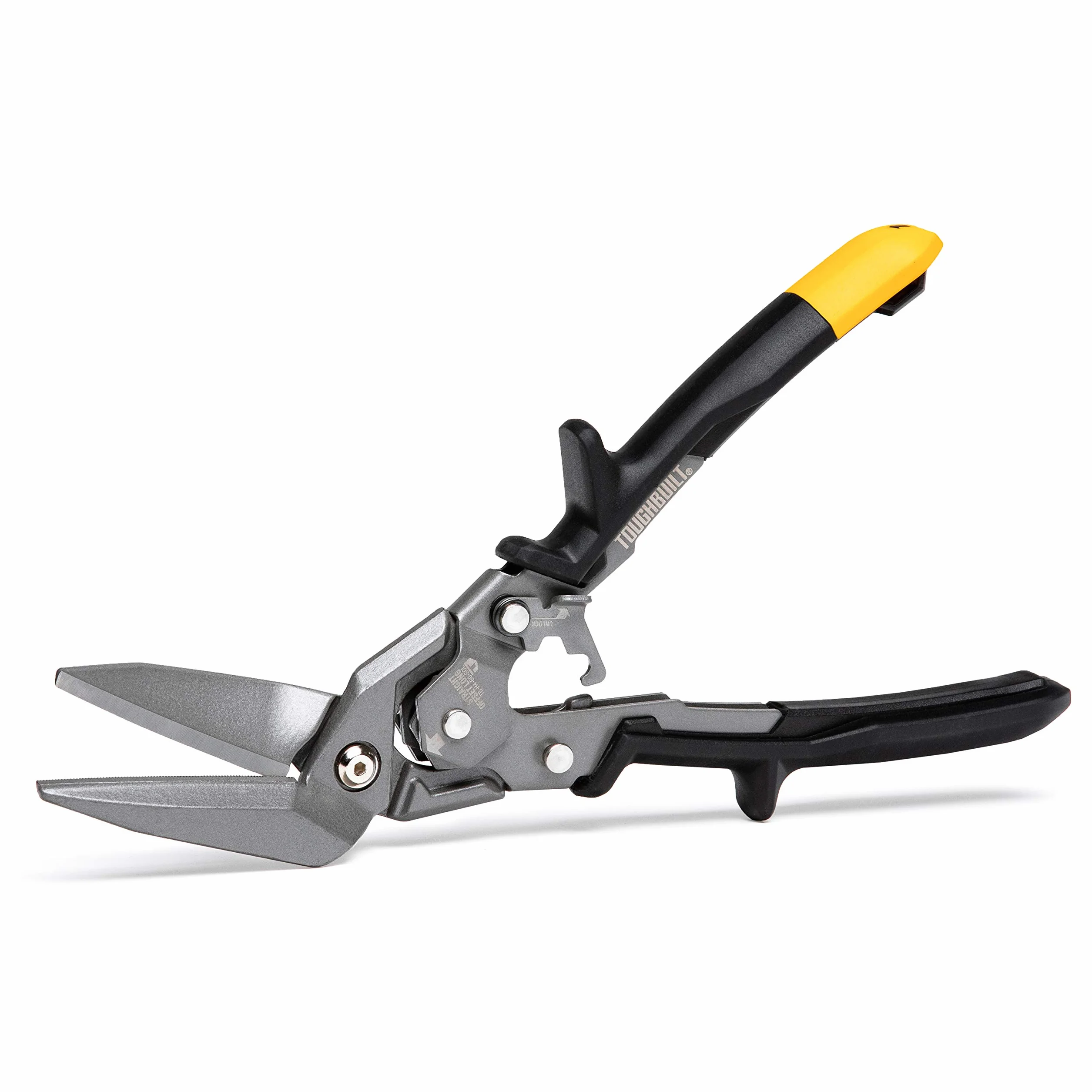 ToughBuilt H4-60-SOL Aviación Tin Snip Straight Offset corte largo, (TB-H4-60-SOL)