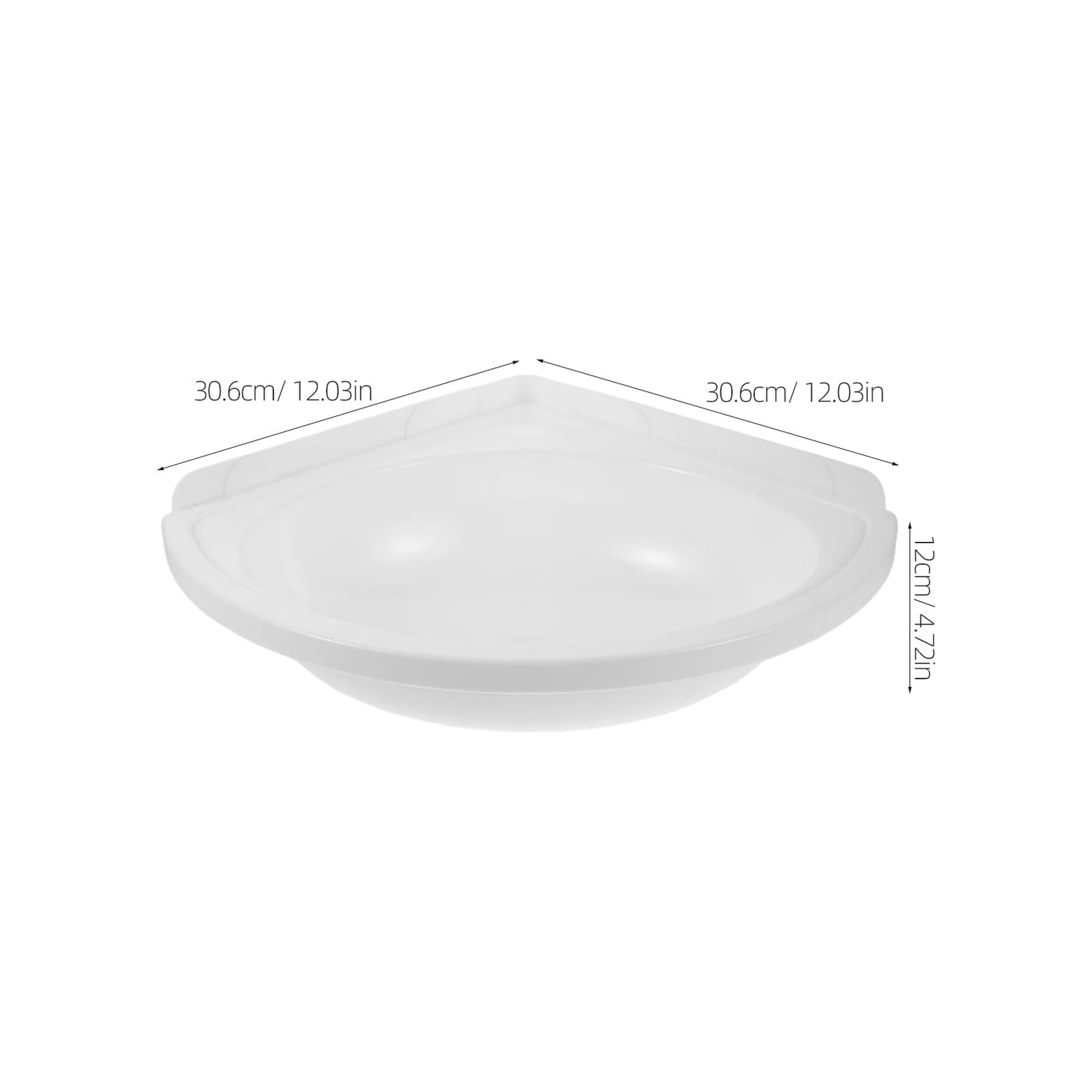 Gatuida Lavabo de Esquina Triangular Pequeño Blanco, Montado en Pared, Ligero Plástico, Adecuado para Baños Compactos y Espacios Reducidos