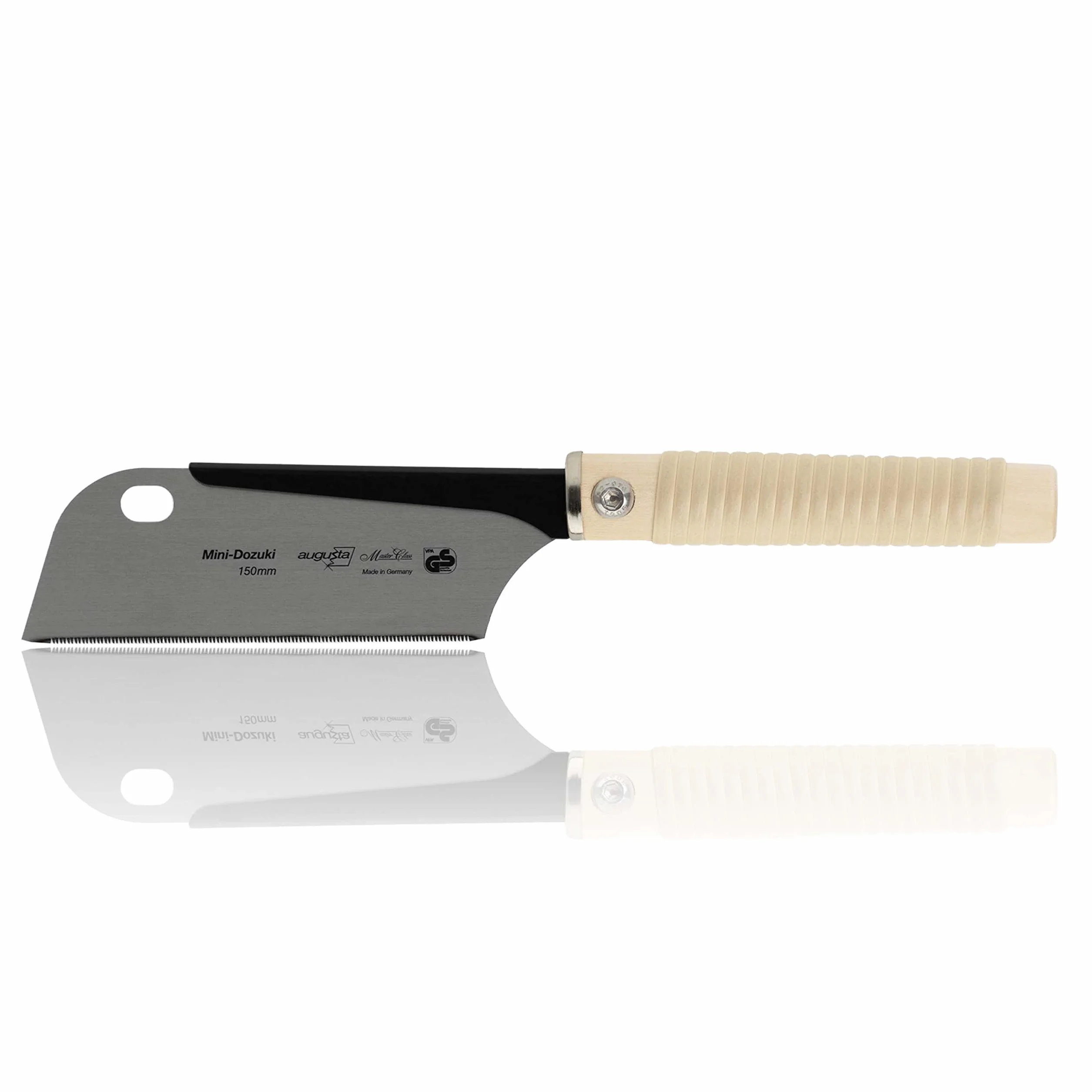 Augusta-Heckenrose Sierra japonesa Dozuki - sierra tradicional con robusto dorso de acero y mango de líber - corte de diamante por tres lados - dientes especiales para cortes finos en madera