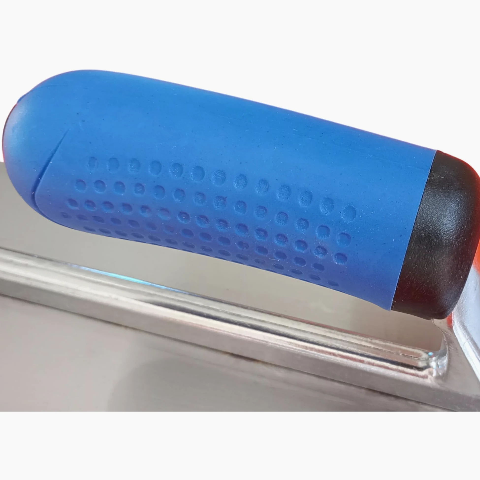 Llana Alisadora de Acero Inoxidable 40,6 cm – Mango Suave Antideslizante – Paleta, Fratasadora para Hormigón y Yeso, Herramienta Profesional de Construcción (40,6 x 10,2 cm)