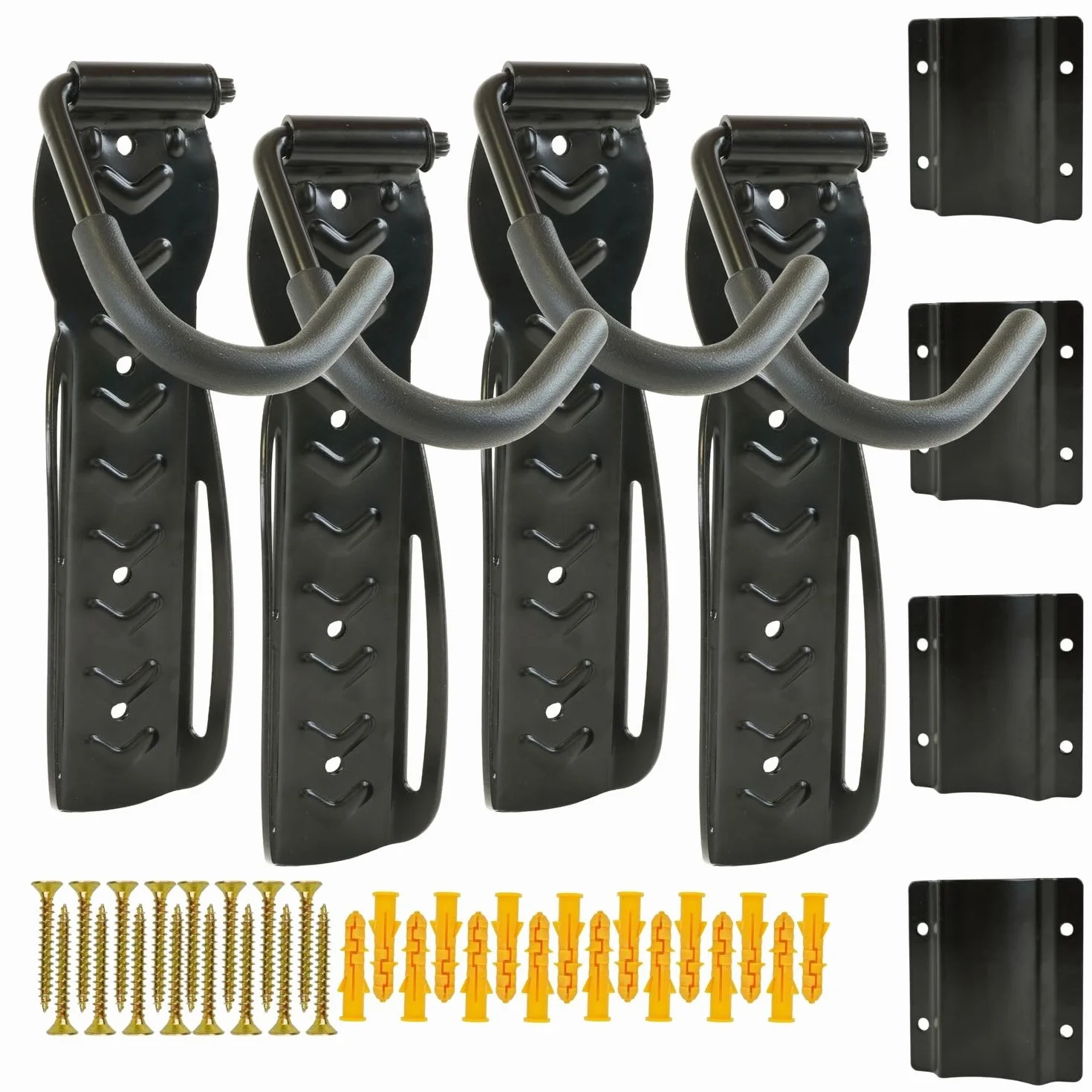 4 Soportes Para Bicicleta Pared con Protector De Pared| Gancho Bicicleta Hasta 30kg De Carga (4)