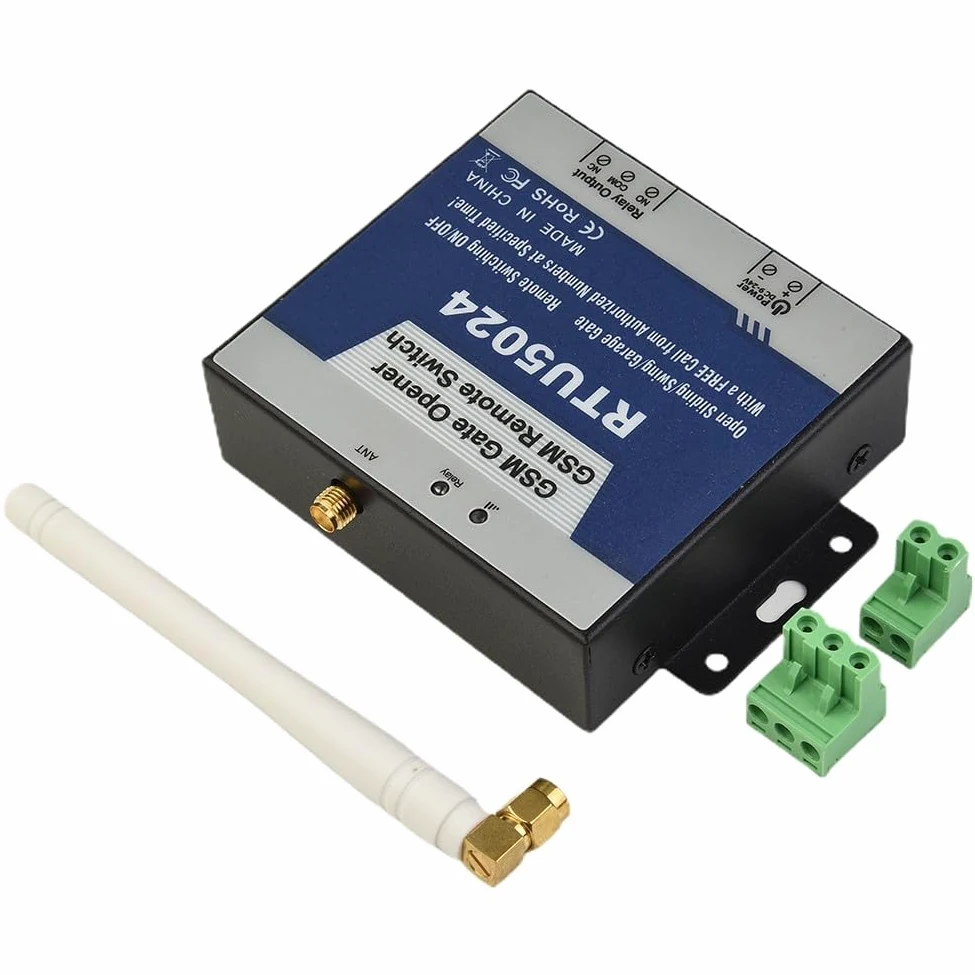 GSM - Abridor de puerta para sistema de control de acceso RTU5024 GSM, interruptor de relé para control remoto de puertas y por teléfono móvil SMS
