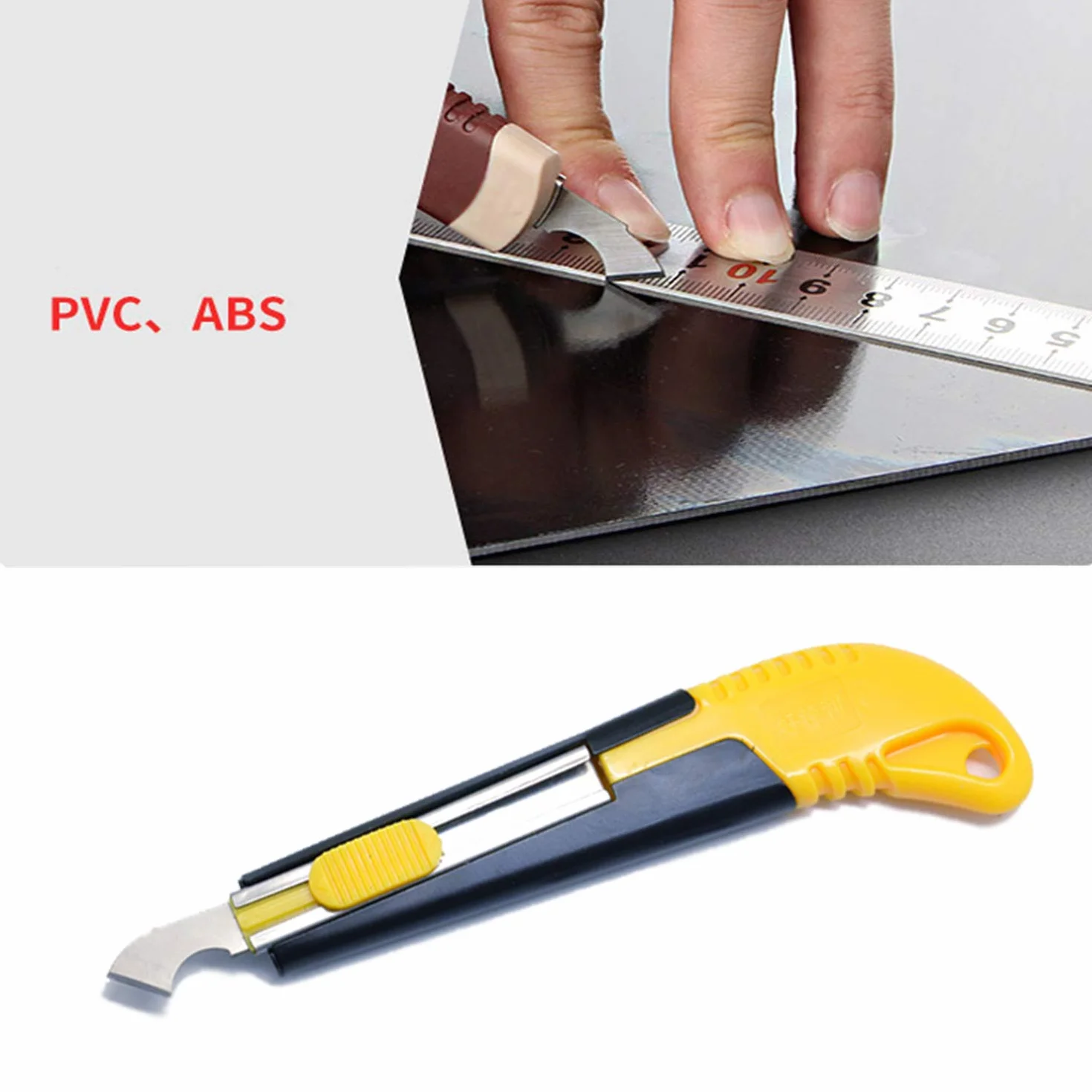 YouU 1 piezas Cortador de acrílico/Hojas de Placa acrílica Cortador multiusos con cuchilla de corte / 1 lápiz de grabado Plata