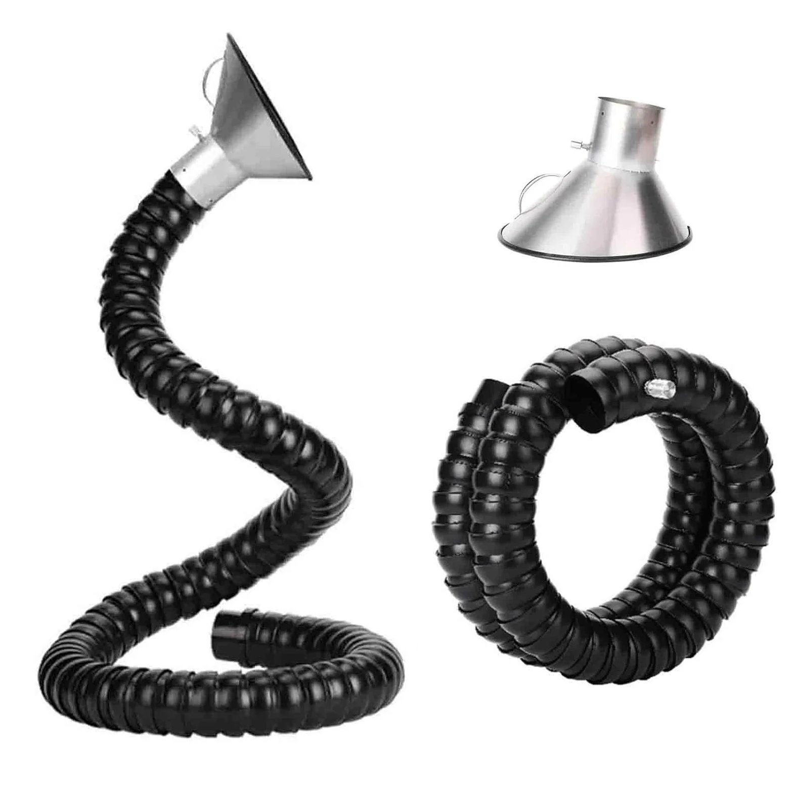 Brazo articulado Flexible de extracción de Aire de 10,2 cm con Campana para grabadora láser y eliminación de Humos, 1 m de Largo, 160 mm de diámetro, Ideal para Uso en Laboratorio.