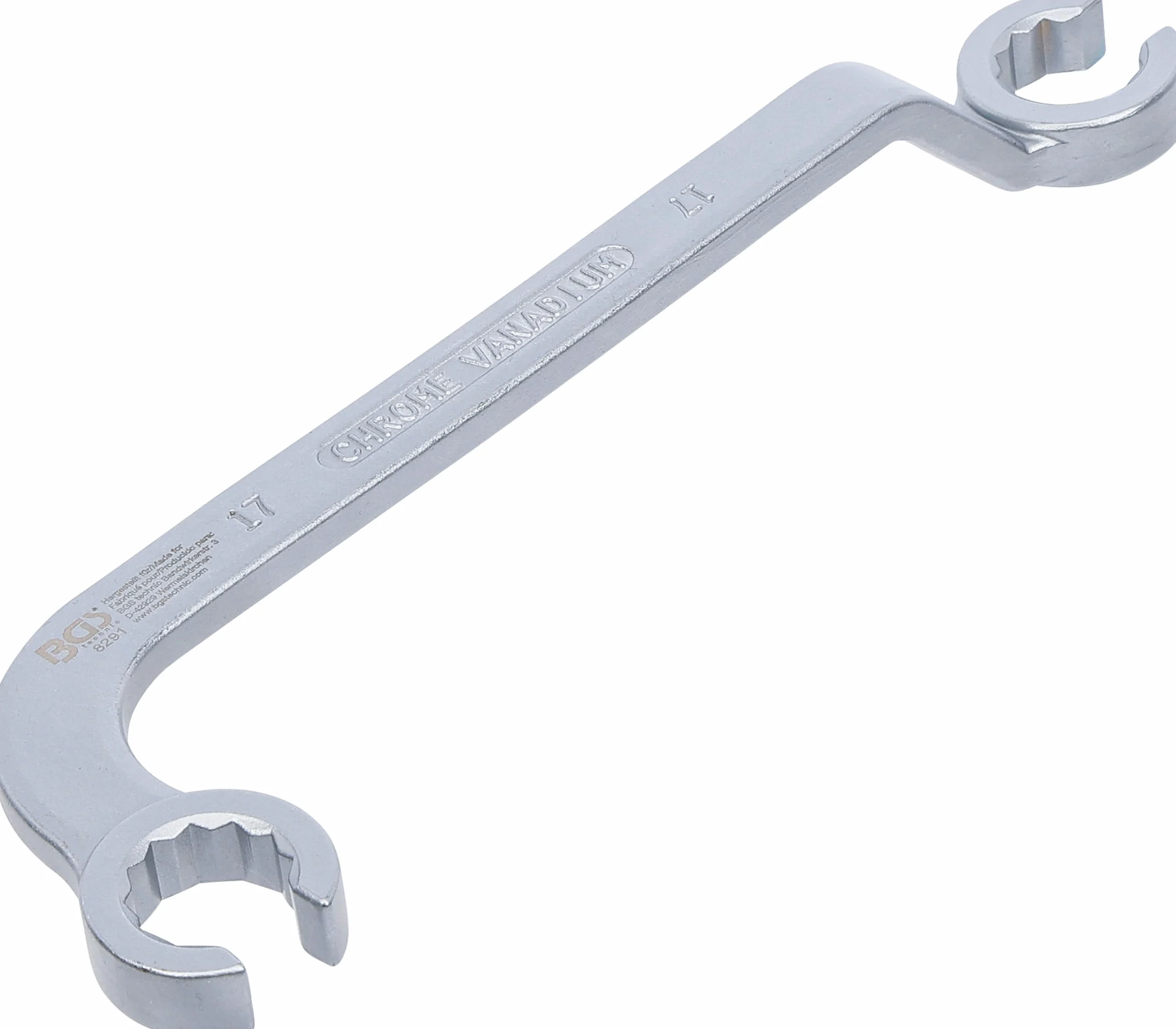 BGS 8291 | Llave doble, abierta | para los tubos de inyectores diésel | 17 mm