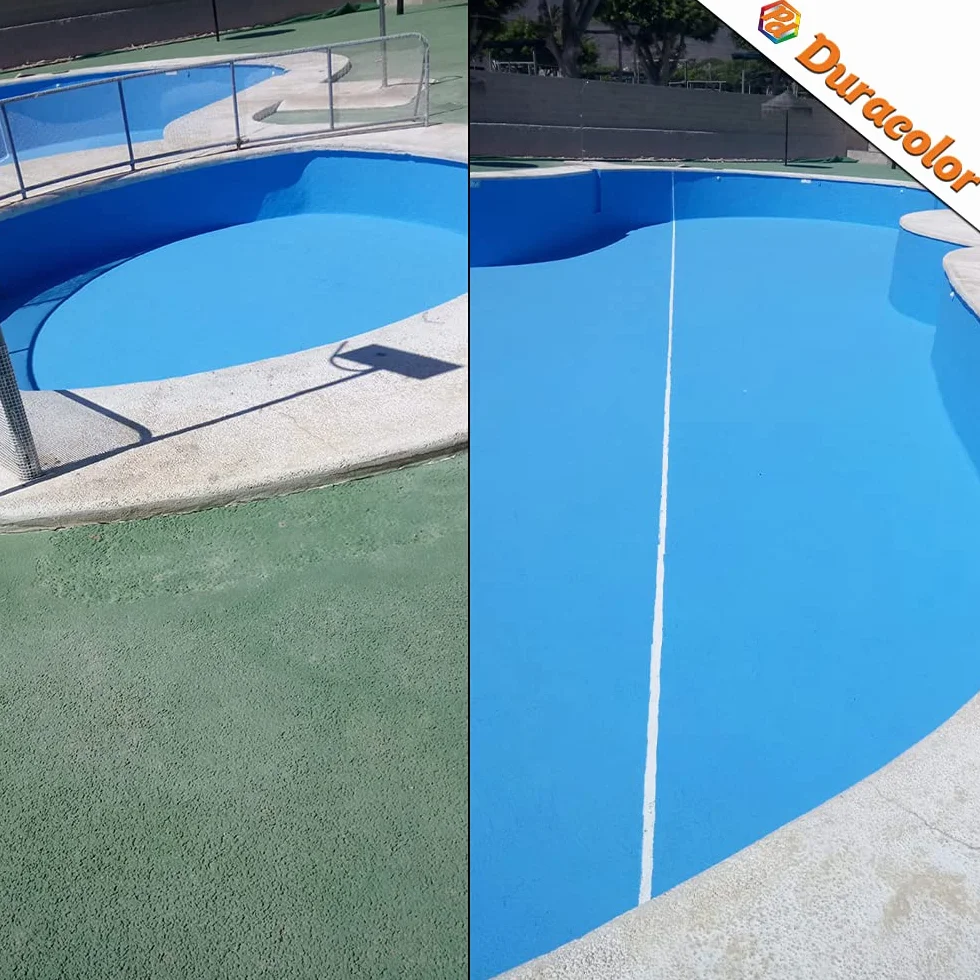 Pintura Durapool para Piscinas a Base de Agua - Color Azul - 4 Litros - Secado Rápido - Durabilidad al Contacto del Agua - Acabado Mate - Pintura de Piscinas - Duracolor