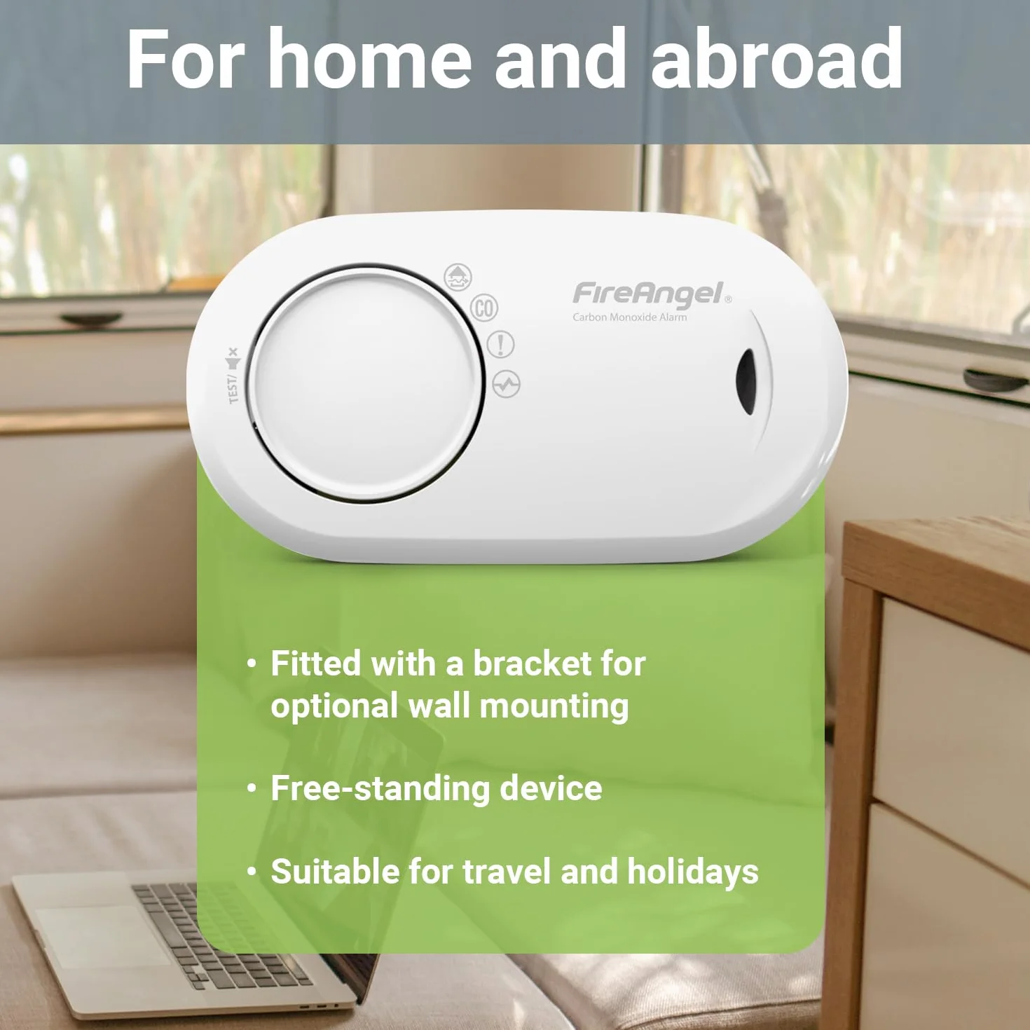 FireAngel FA3820 - Alarma de batería sellada con monóxido de Carbono, Transparente