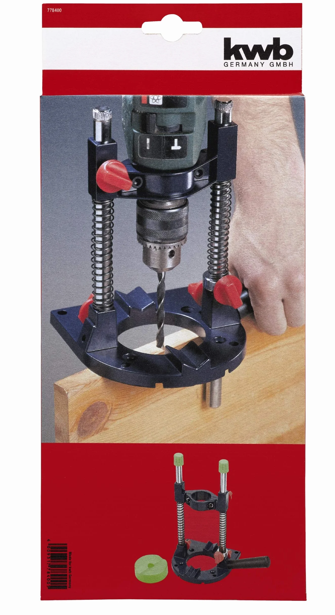 kwb | Soporte de Taladro con Cuello Europeo de 43mm | Soporte de Mango | Taladro móvil para atornilladores sin Cable con Soporte a Juego, Soporte de Taladro móvil para taladros Rectos y en ángulo.