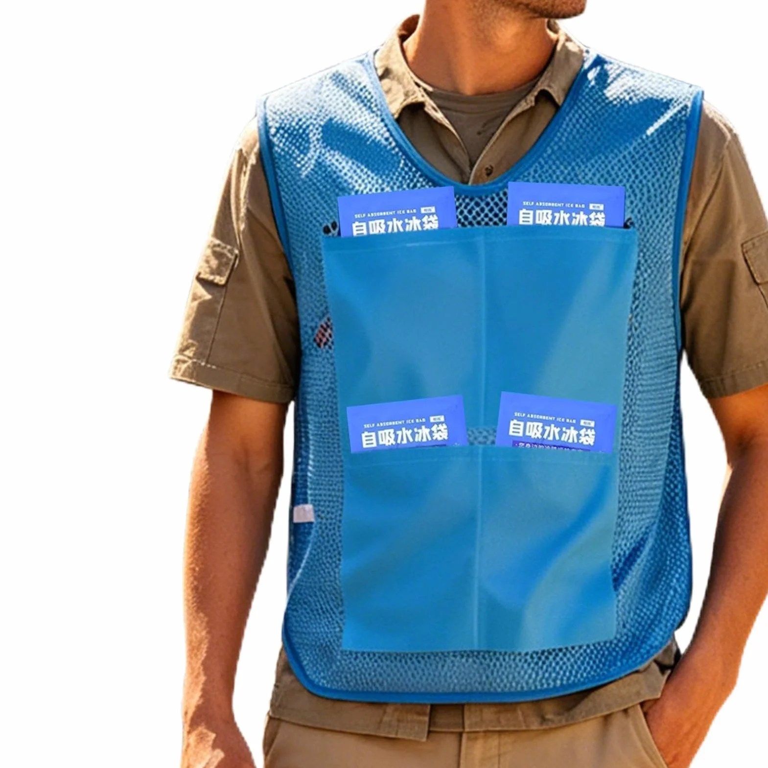Chalecos Refrigerantes | Ropa Transpirable para Clima Cálido con 8 Paquetes de Hielo | Chaleco Refrigerante Con Hielo - para Construcción Ciclismo Senderismo Caza Motocicleta Camioneros