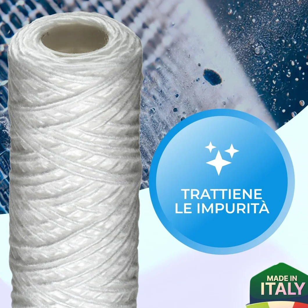 Cartucho filtrante de 10 pulgadas, hilo enrollado, 50 micras, paquete de 10 unidades