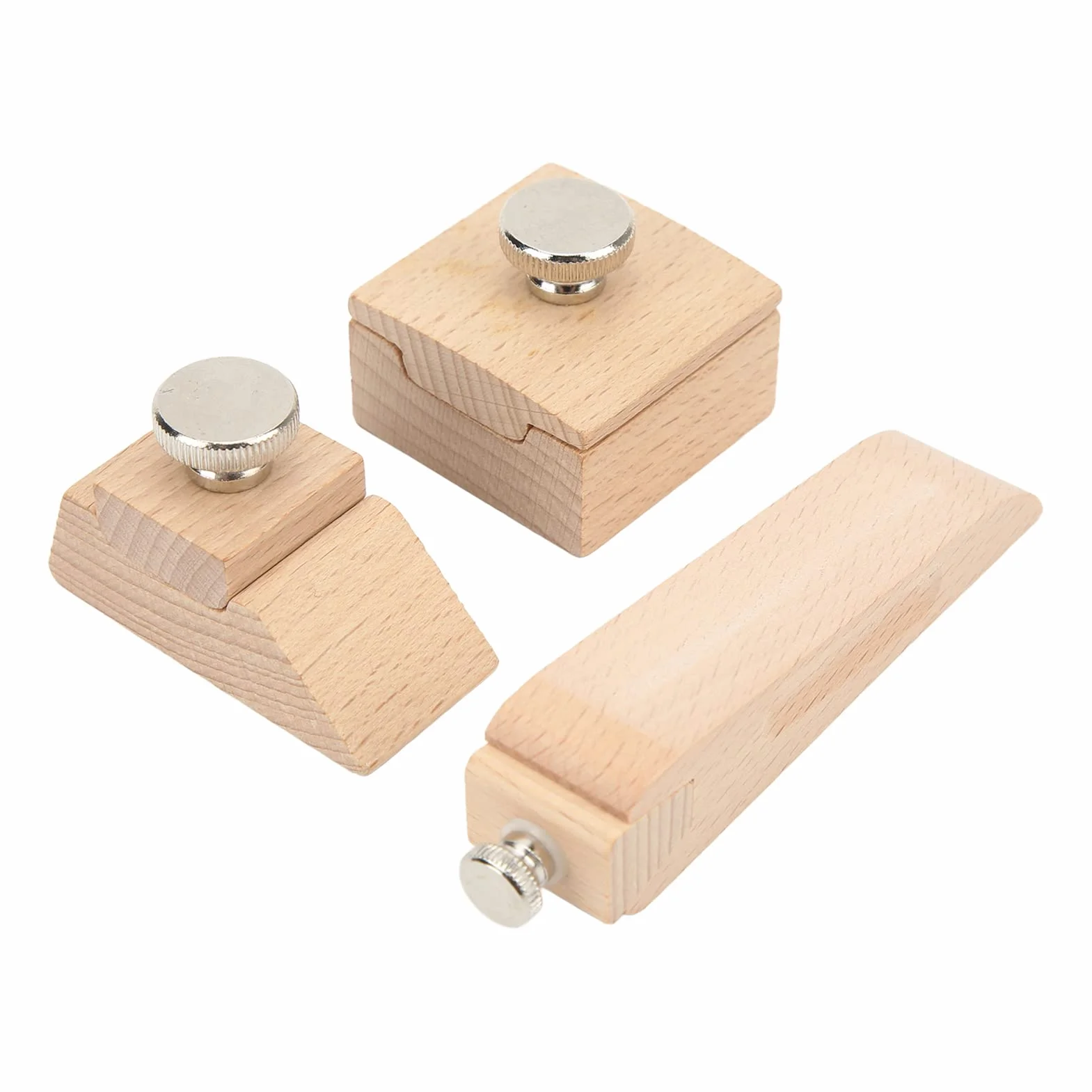 Herramientas de Bloque de Lijado de Madera 3 Piezas Bloque de Lijado de Madera Biselado 3 Piezas Bloque de Molienda de Papel de Lija Borde de Cuero