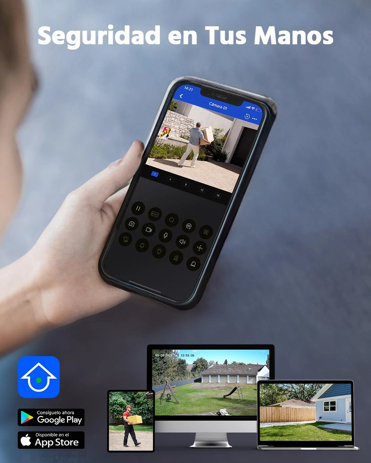 ANNKE 3K Lite 8CH DVR con Detección Personas/Vehiculos, 4X 1080P Visión Nocturna en Color Cámaras Kit de Videovigilancia con Disco Duro 1TB, Alarmas por Email, Grabación 24/7, Luz Dual Inteligente