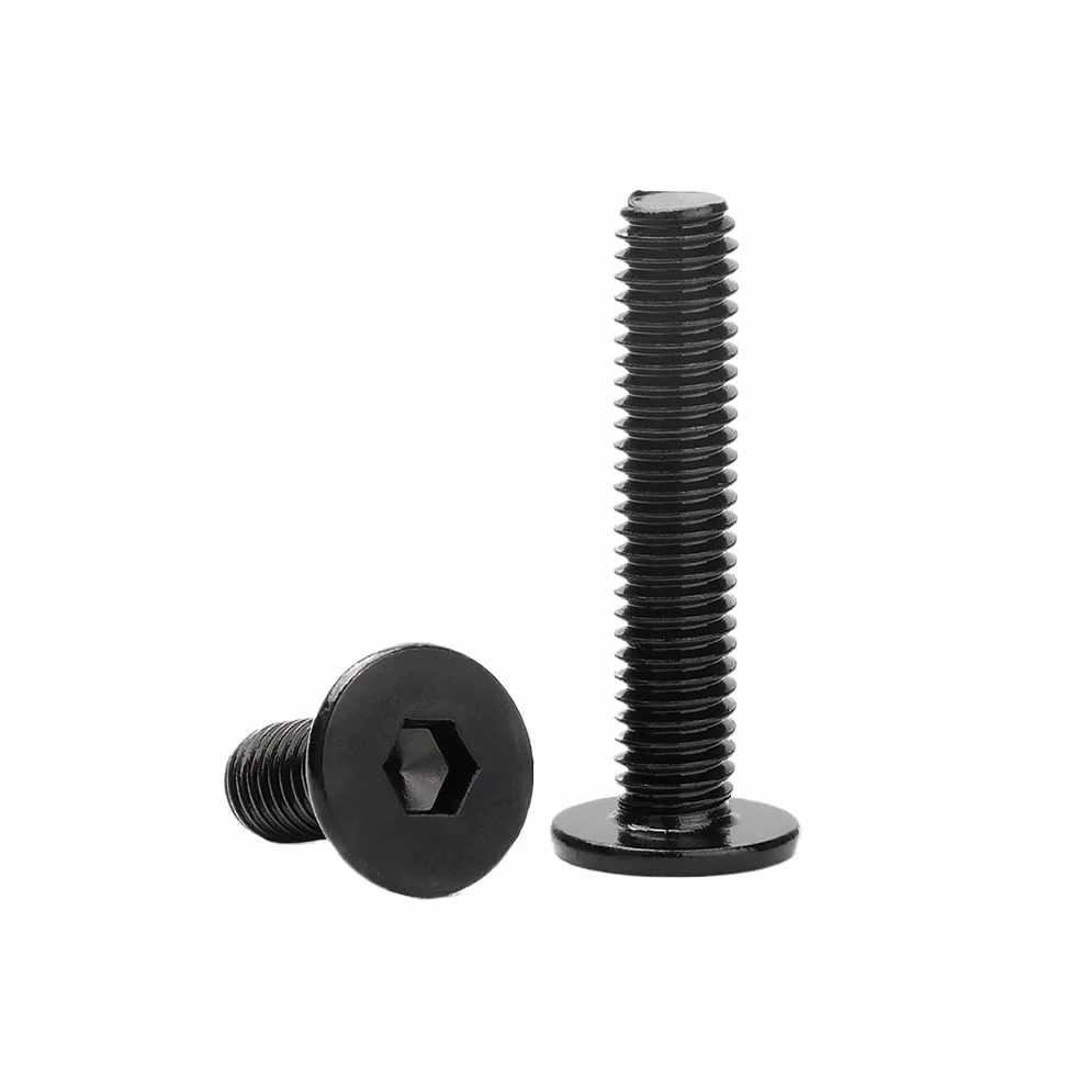 M2 / M2.5 / M3 / M4 / M5 / M6 / M8 Tornillos de cabeza plana avellanada de acero 10,9 negro (M2,5-0,45 x 35 mm - 100 piezas)
