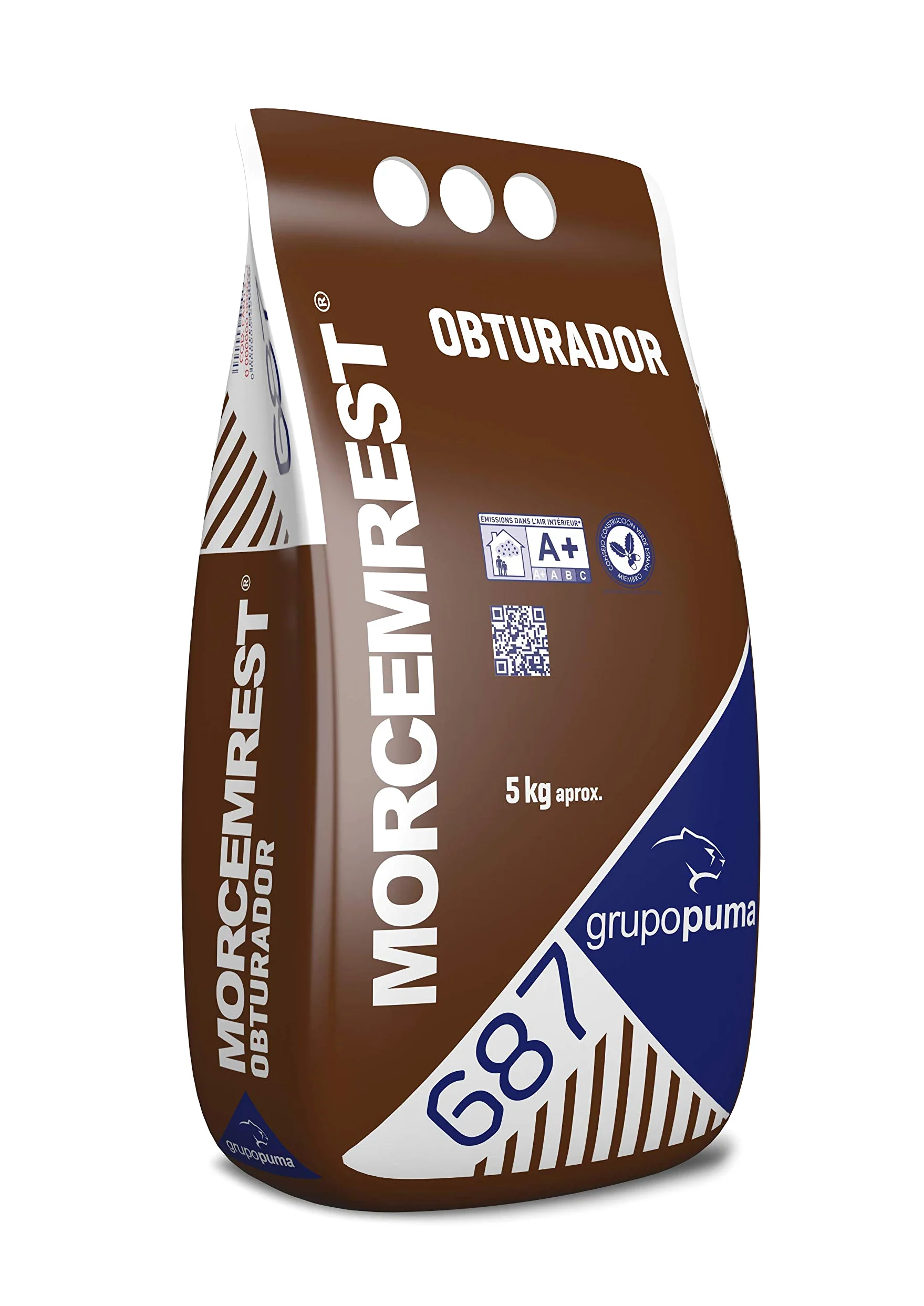 687 Morcemrest Obturador: preparado de cemento de fraguado rápido para cierre de vías de agua y fisuras en hormigón. 5 Kg Gris