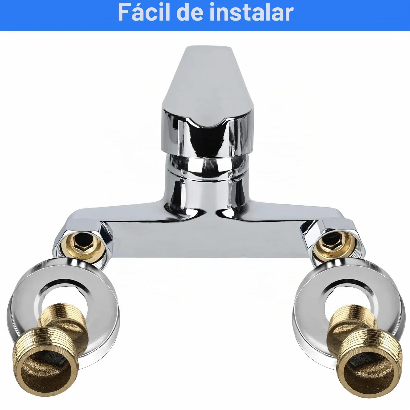 Grifo monomando para bañera, monomando, montaje en pared, grifo de ducha, grifo mezclador para bañera, salida de ducha de 1/2 pulgadas, cromado
