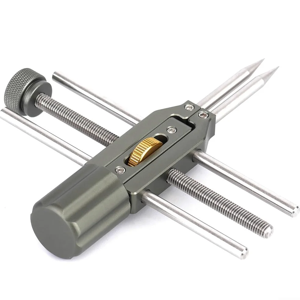 Oniissy Llave inglesa de lente ajustable, herramienta de reparación de lentes de precisión con perillas de ajuste duales, mango antideslizante para cámara/prismáticos, extracción de anillos ópticos (2