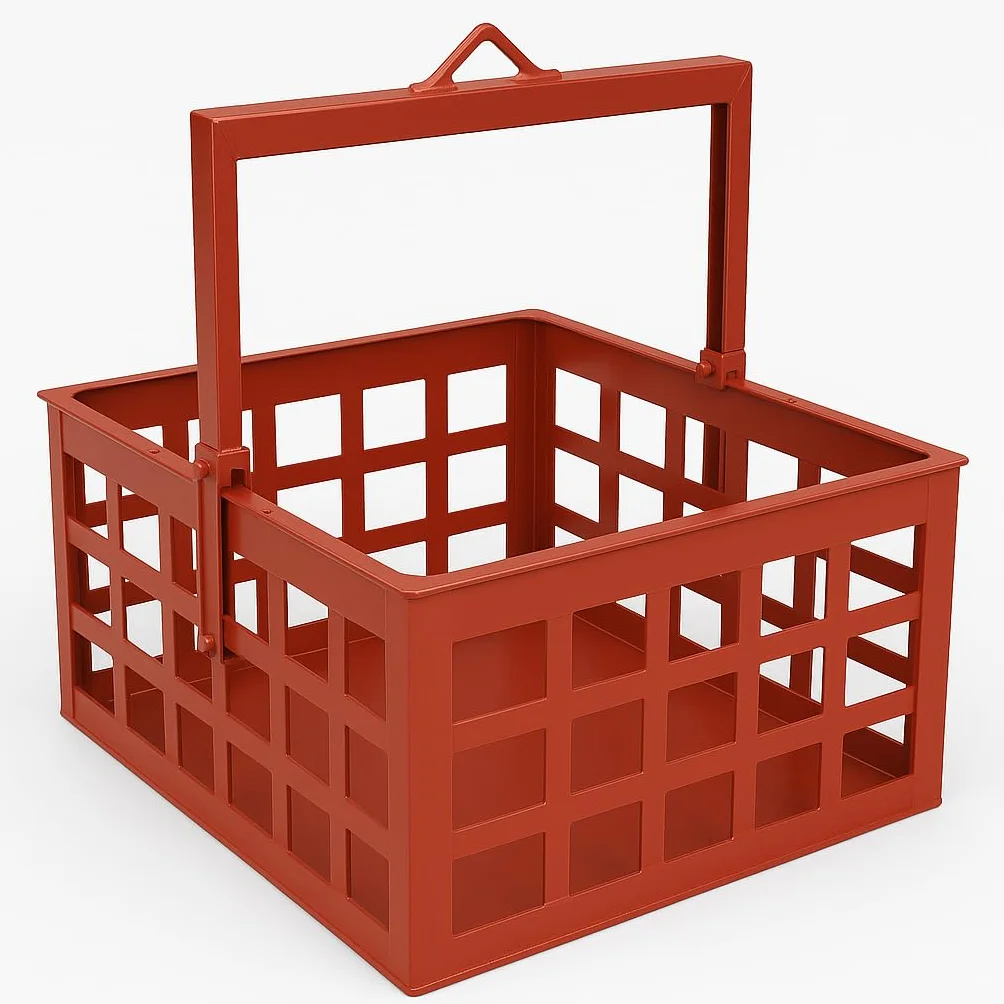 Cesta para montacargas 50x70 cm fabricada en Italia - Cesta de chapa para grúa Altura 30 cm Capacidad 105 lt 150 kg