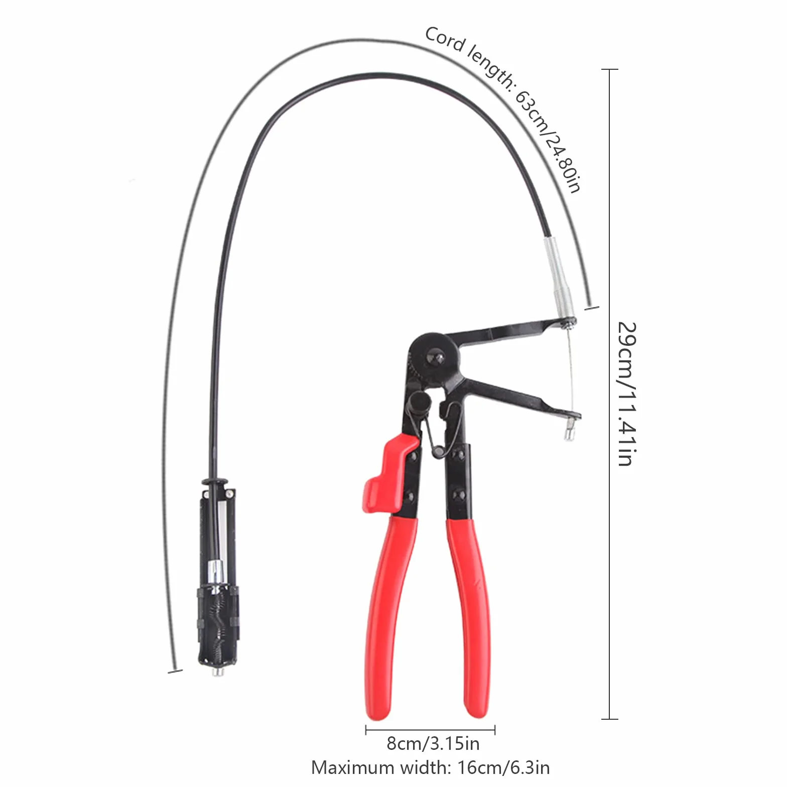 Alicates de Abrazadera de Manguera de Largo Alcance de Alambre Flexible Bootoow Alicate Abrazaderas con Cable de Alambre Abrazaderas para Mangueras Galvanizado