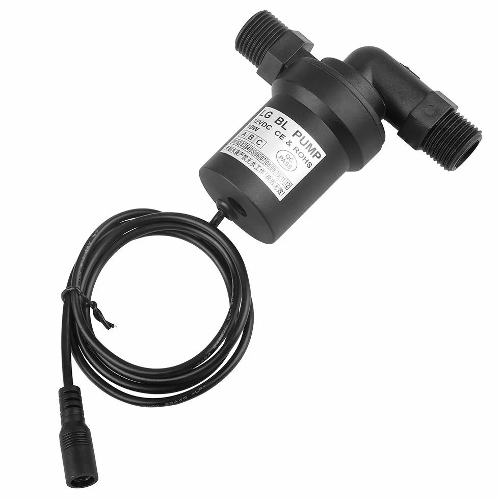 Bomba de Agua sin Escobillas 12V 10W DC Solar Alta Temperatura 8L/min