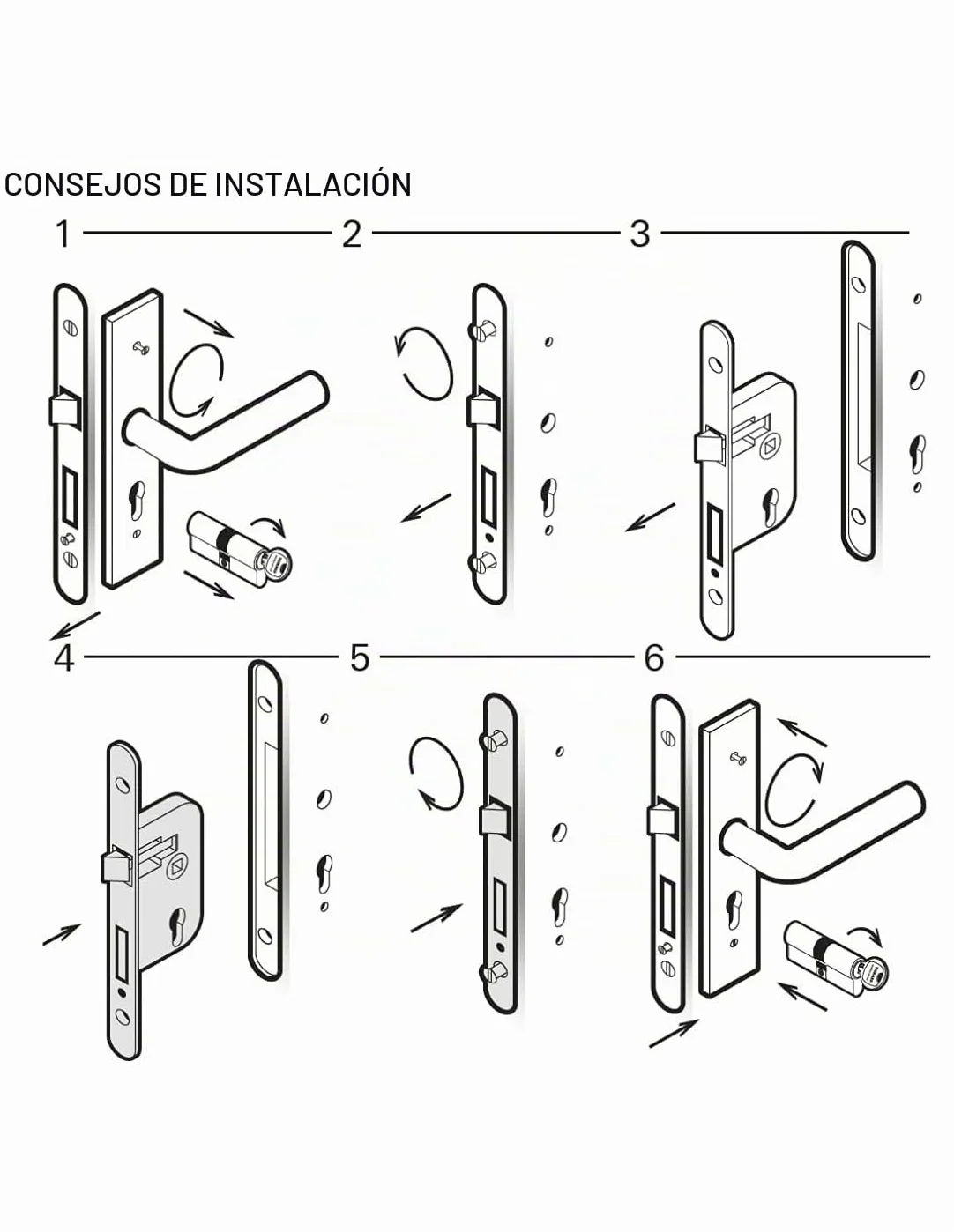 THIRARD - Caja de Cerradura Embutida a Rodillo con Cilindro para Carpintería Metálica - Eje 30 mm - Cuadrados - Zincado - Caja Acero - Tapa Inox - Pestillo Aleación Niquelada - Placa Inox - Gris