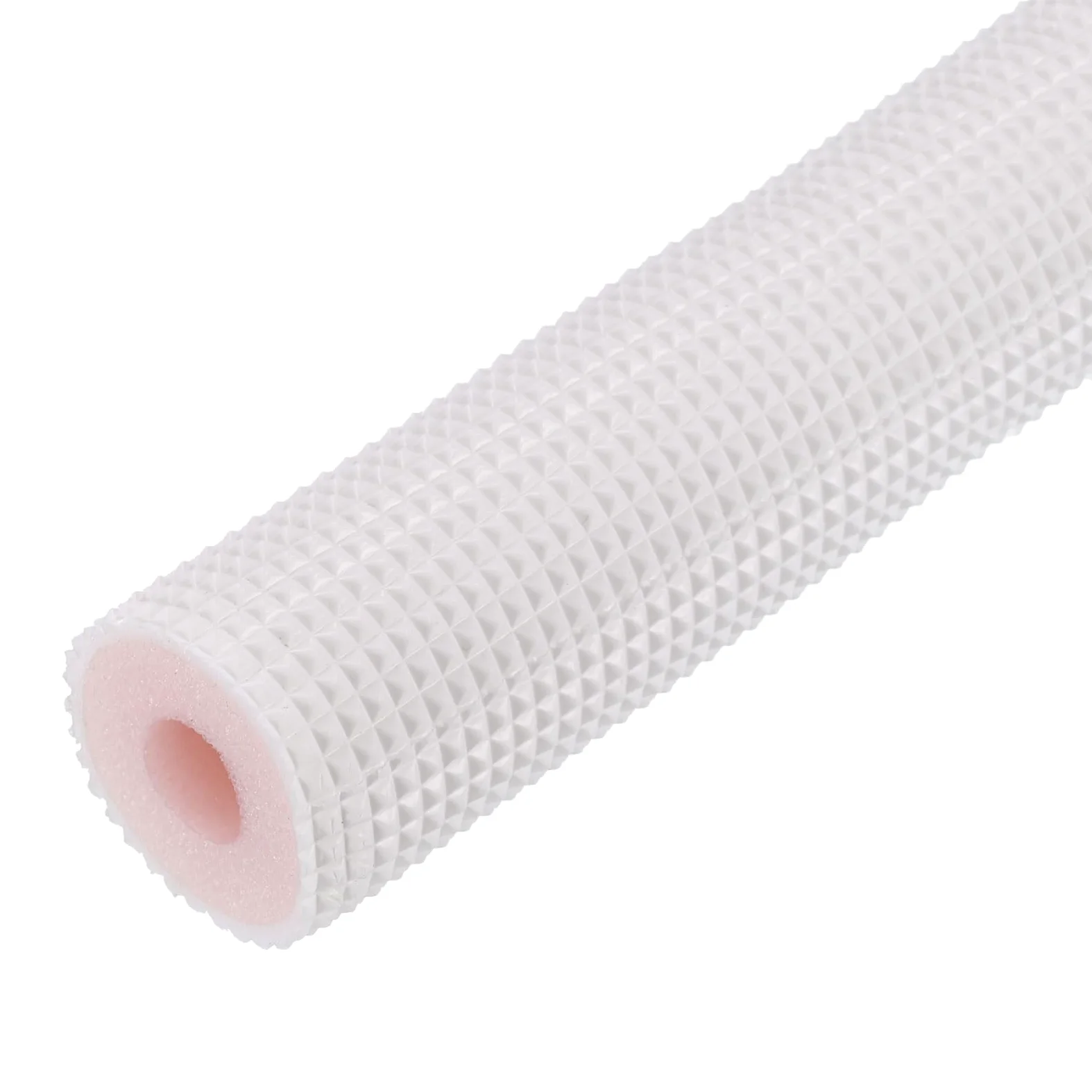 PATIKIL Tubo de Aislamiento de Tubería de 12mm ID x 10mm Grosor x 1.8m Tubo de Espuma Aislante Antideslizante para Tuberías de Aire Acondicionado Color Blanco Rosa