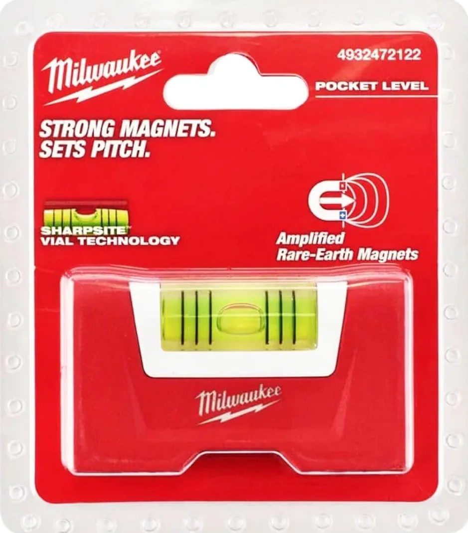 Milwaukee 4932472122 Torpedo-Nivel de Burbuja Compacto (7,6 cm, magnético), Rojo