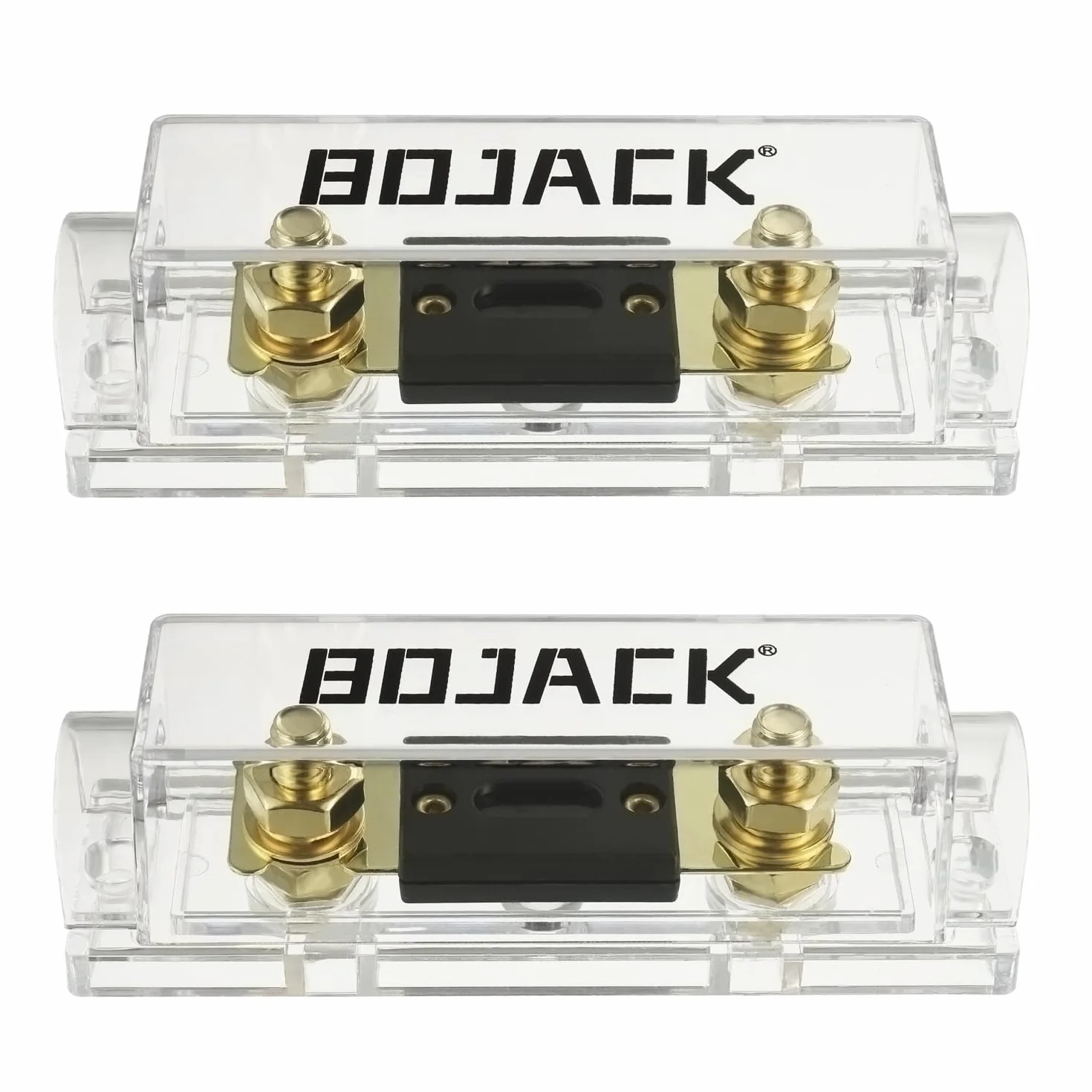 BOJACK 250A ANL Portafusibles Clear Shell y Fusibles 250 Amp 32 VDC para Sistema de Audio