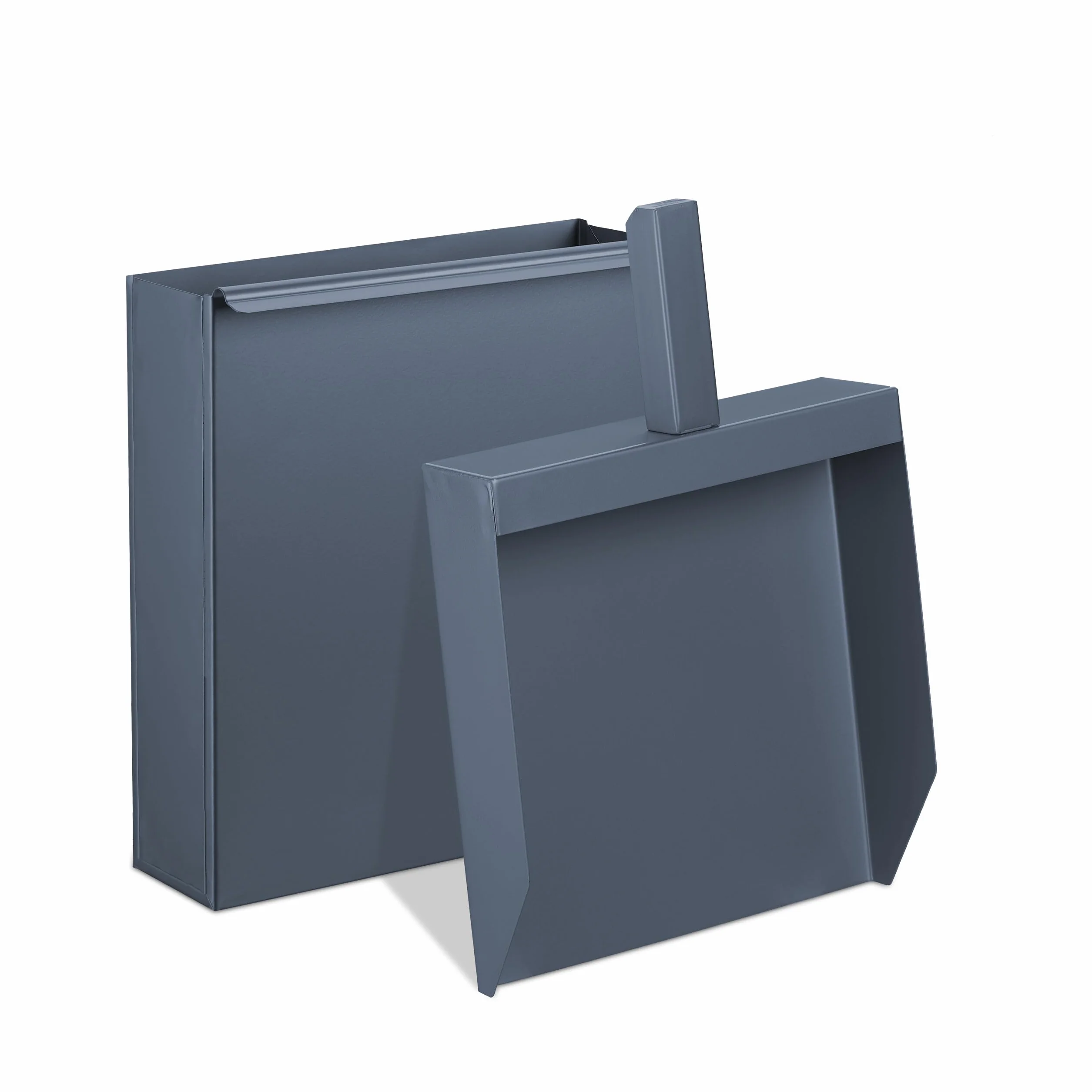 Relaxdays Caja Cenizas Recogedor, Acero, Contenedor Cenizas Chimenea y Estufa, 35,5 x 23 x 9 cm, Pala Cenizas, Antracita