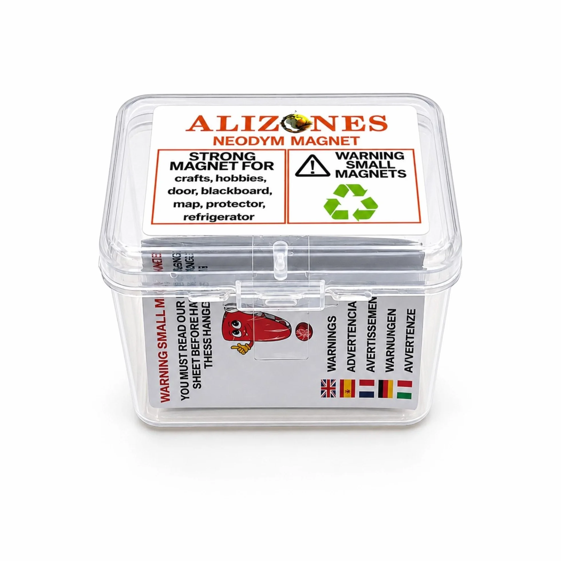 Alizones Gancho Magnético de Neodimio | Potente y Versátil para Organización y Fijaciones (E25 mm, 10 pcs)