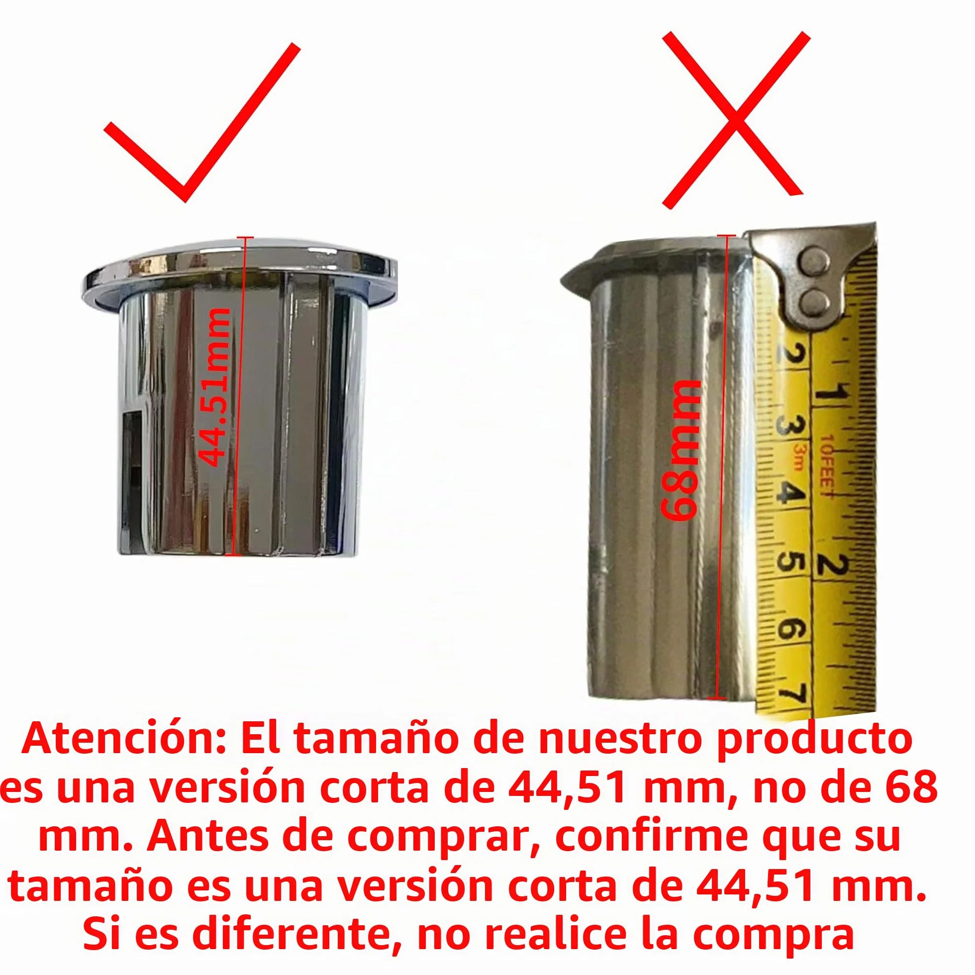 Pulsador Doble Cisterna Media Luna para Inodoro Compatible con D2D 822043001