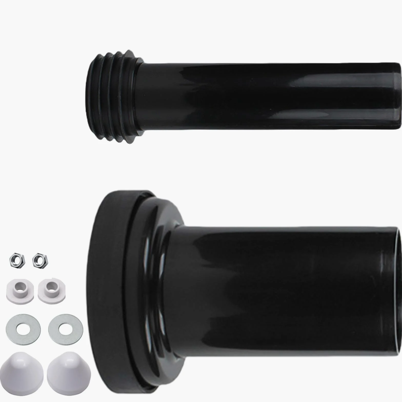 Juego de conexión para inodoro de pared, diámetro de tubo de polietileno 90/110, longitud 180 mm, con doble junta especial, accesorios de montaje, compatible con Geberit 152.426.46.1