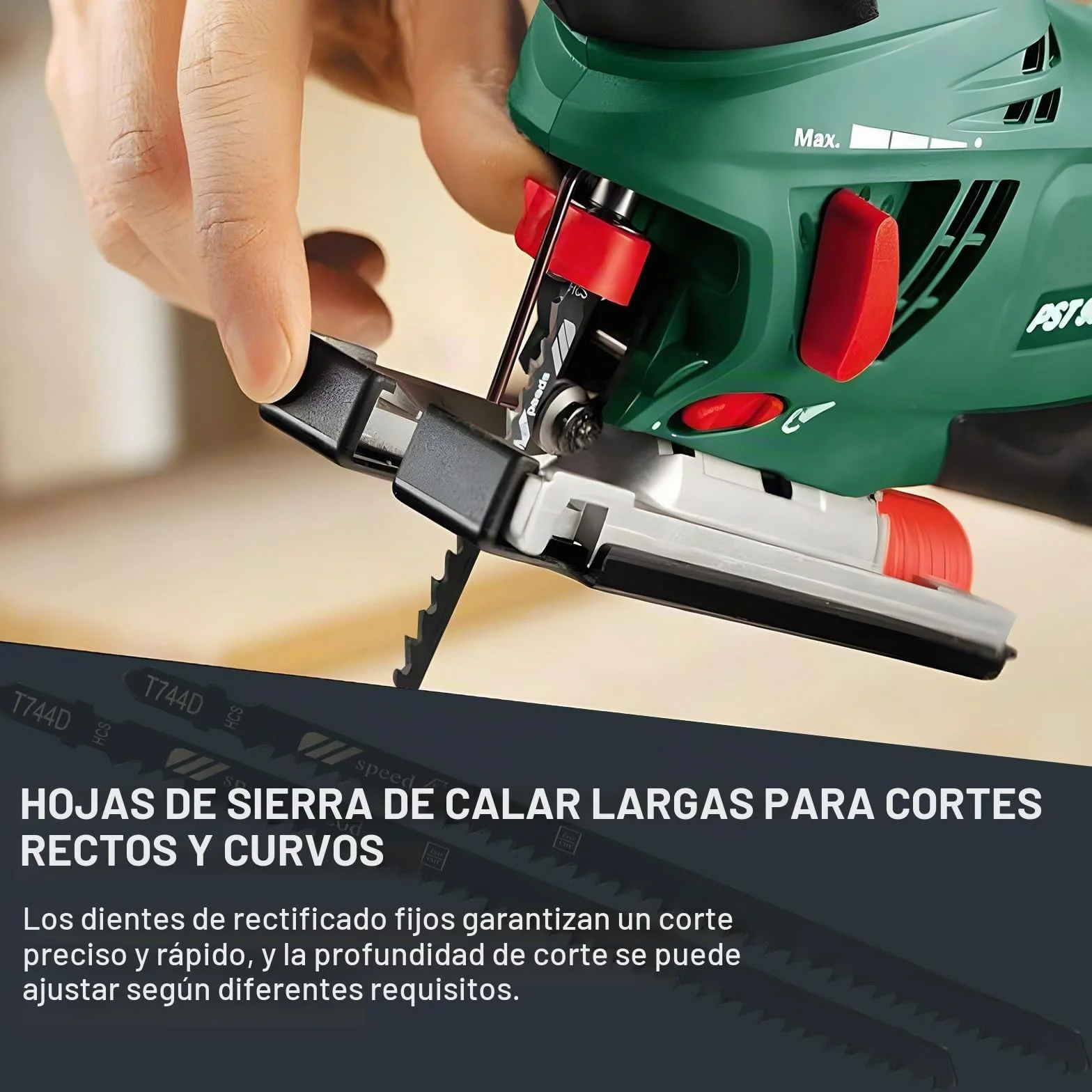 Juego de 5 hojas de sierra de calar de metal para madera, plástico y congelados