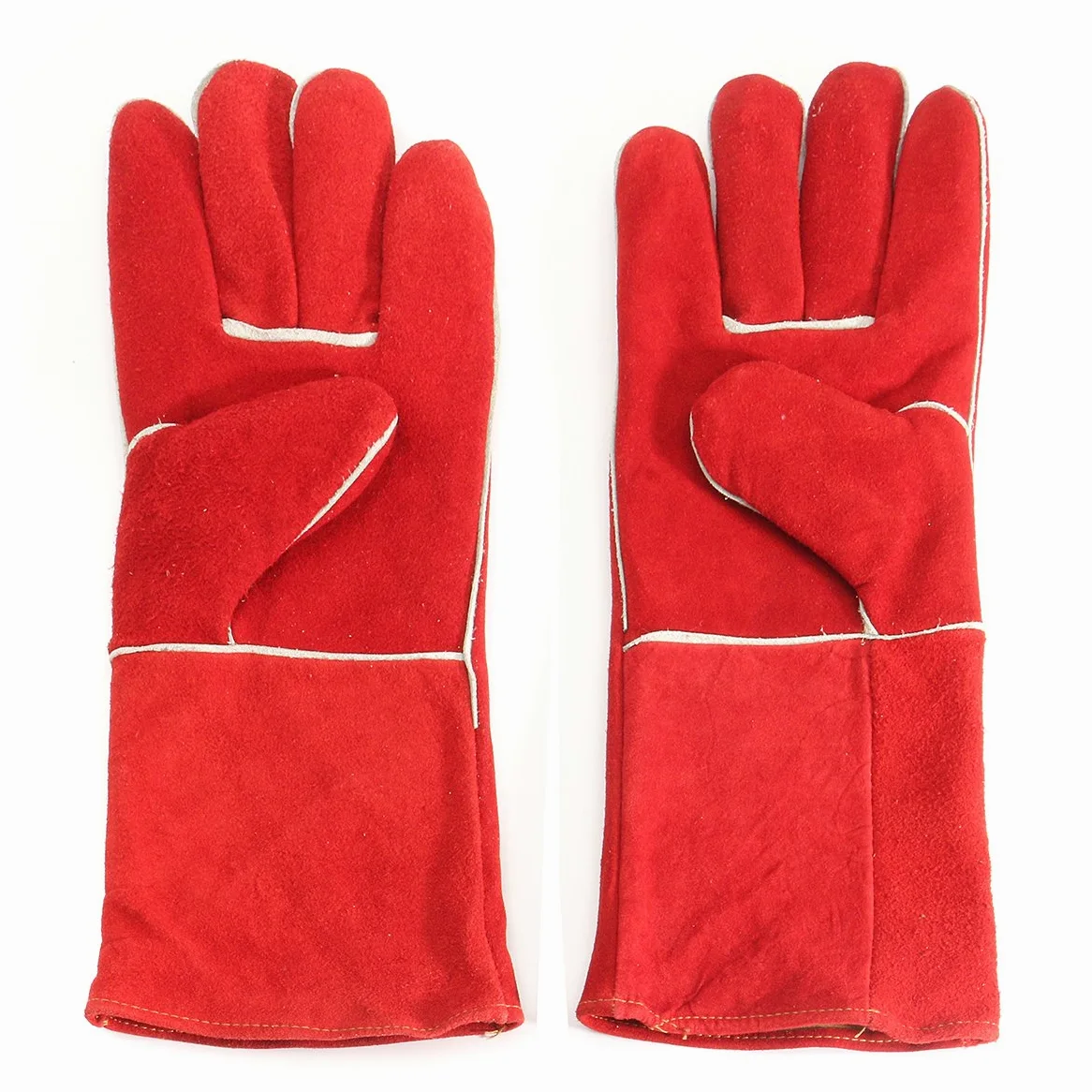 MJJEsports Woodburner Guantes Soldadores De Largo Forrados Guanteletes Fuego Protección De La Estufa De Alta Temperatura Guantes De Soldadura