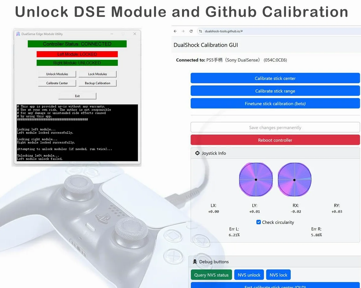 ElecGear TMR Joystick y placa calefactora desoldadora de repuesto para controlador PS5, barra de control TMR Hall y herramientas de reparación de mecha de soldadura - (TMR-PS5)