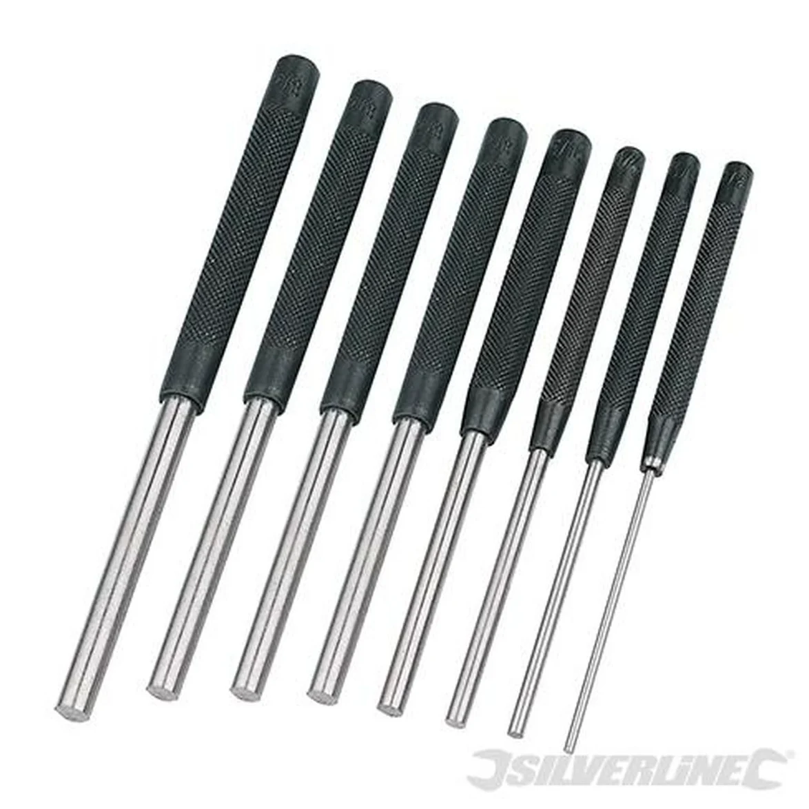 Silverline Tools PC12 8 botadores 2,4-9,5 mm