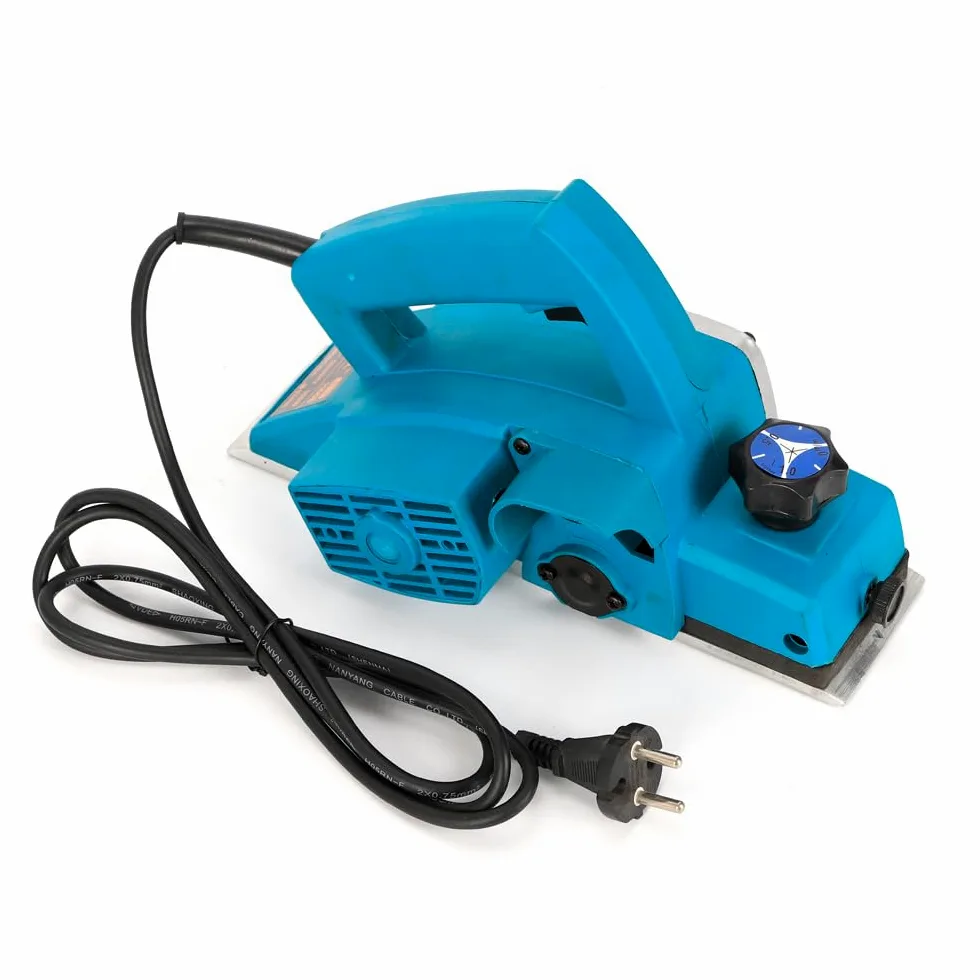 Cepilladora eléctrica de 800 W, con regla guía y guía en V, cepilladora ligera para madera con profundidad ajustable de 0 a 1 mm, cepilladora con motor de cobre para carpintería