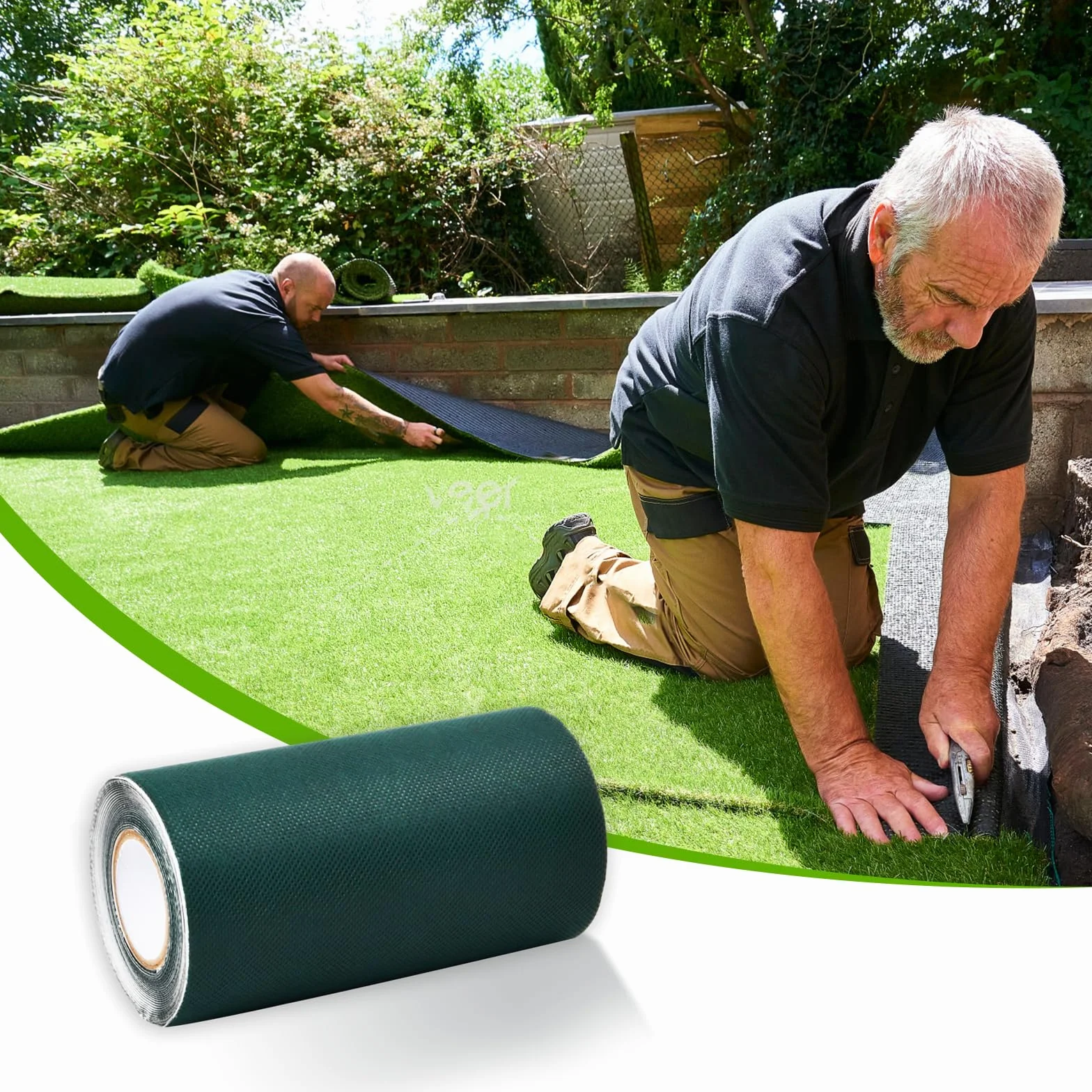 Cinta Adhesiva De Césped Artificial, 15 Cm x 5 M, Para Exteriores
