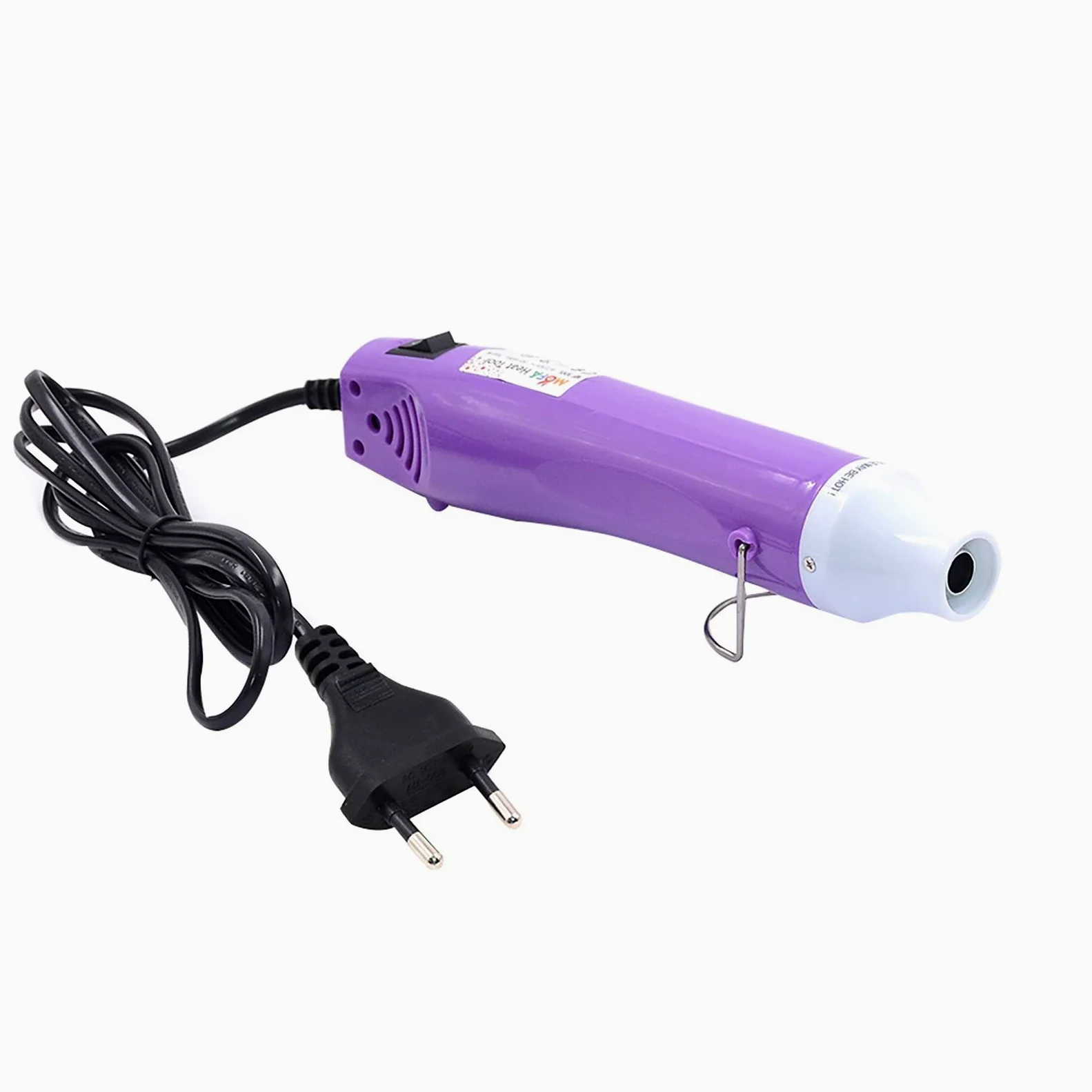 mofa Mini pistola de calor eléctrica, 300 W, mini herramienta de repujado, herramienta de calor, minipistola de calor, herramienta DIY (morado)