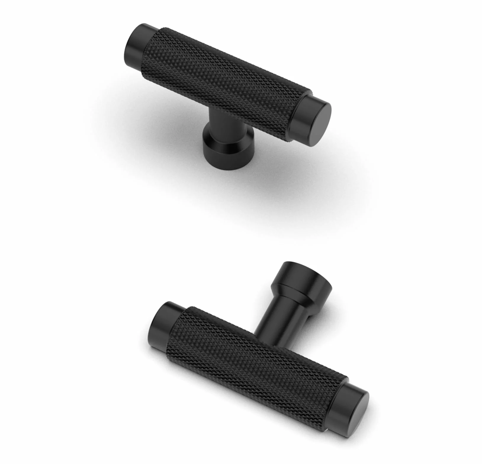 FURNIWARE 10 piezas Tiradores Armario Tiradores Para Cocina, perillas para cajones, Negro Mate de Gabinete Manijas de Morden de Muebles, para Cocinas, Oficina, Cajones