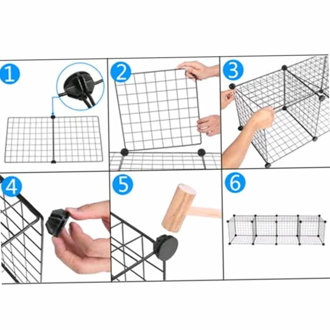 Conectores de cubos de alambre de plástico, 40 piezas, para organizador de armario modular