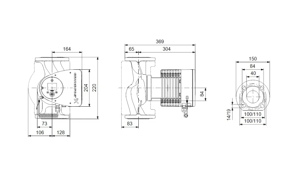 Grundfos - Circulador de alta eficiencia magna3 f 40-100220 mm 97924648